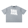 Mens 'SOUL MADE" Mineral Wash Boxy Cotton Tee