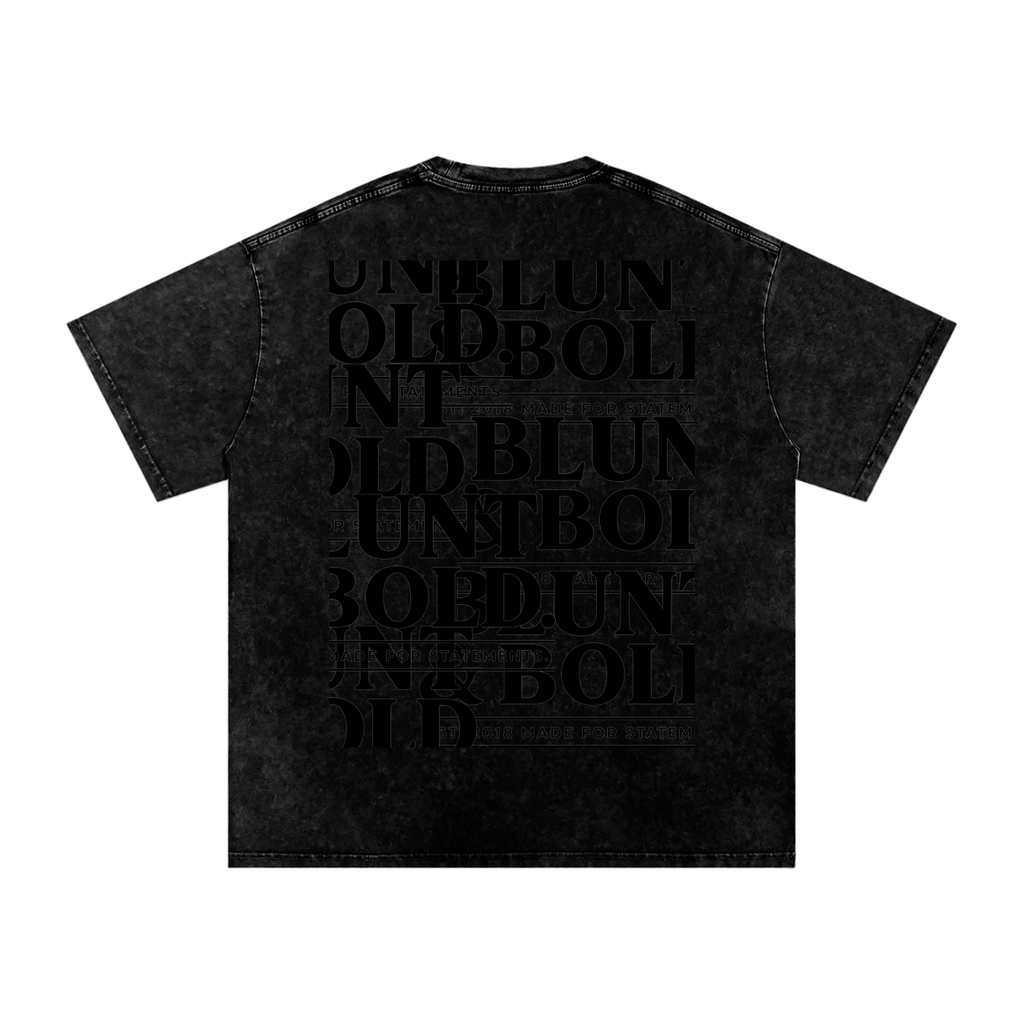 MENS ' TO MUCH TO PLATE' Snow Washed Oversized Cotton TEE