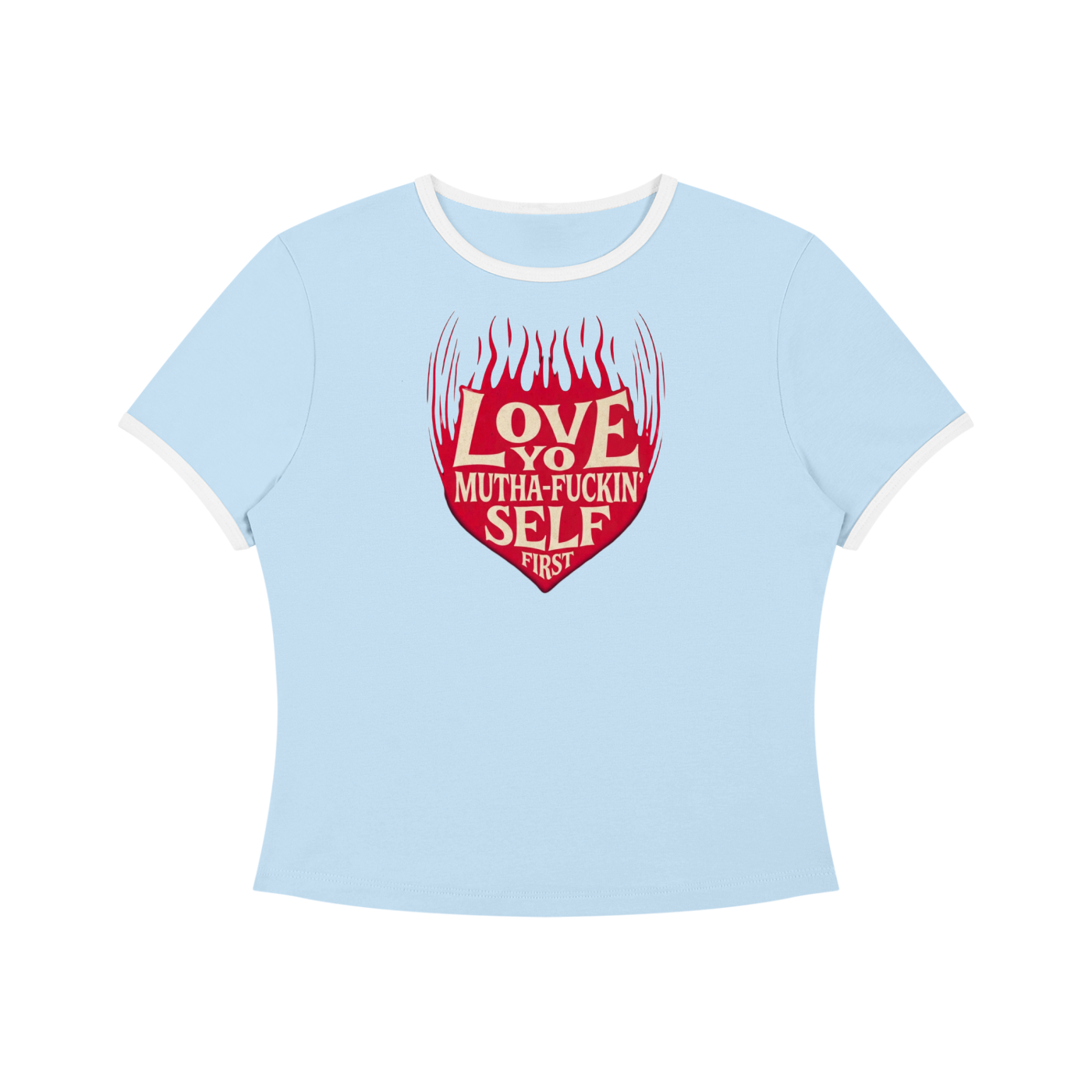 Women’s Color Block Crop T-Shirt