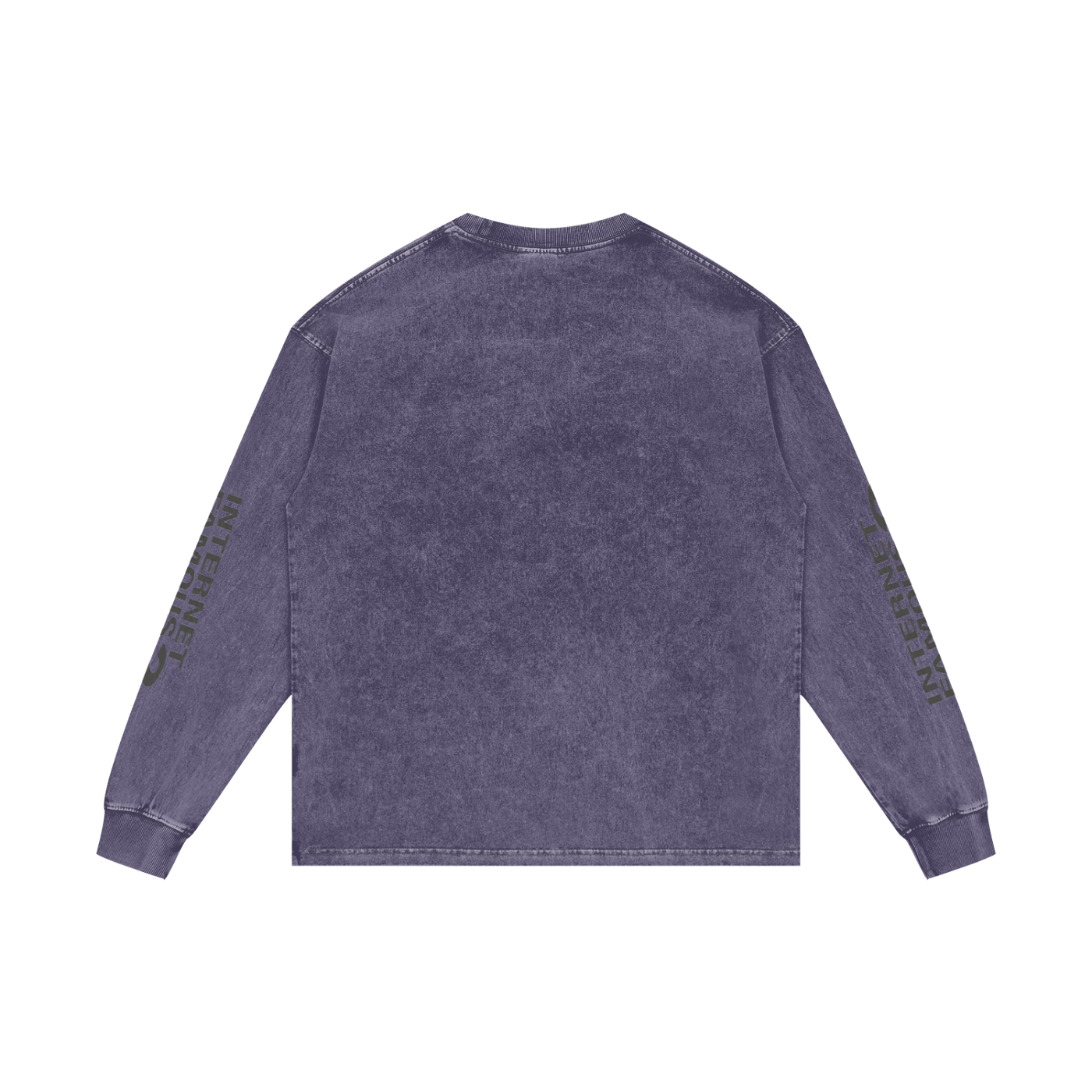 MENS '  INTERNET FAMOUS ; Acid Wash Oversize Long Sleeve TEE