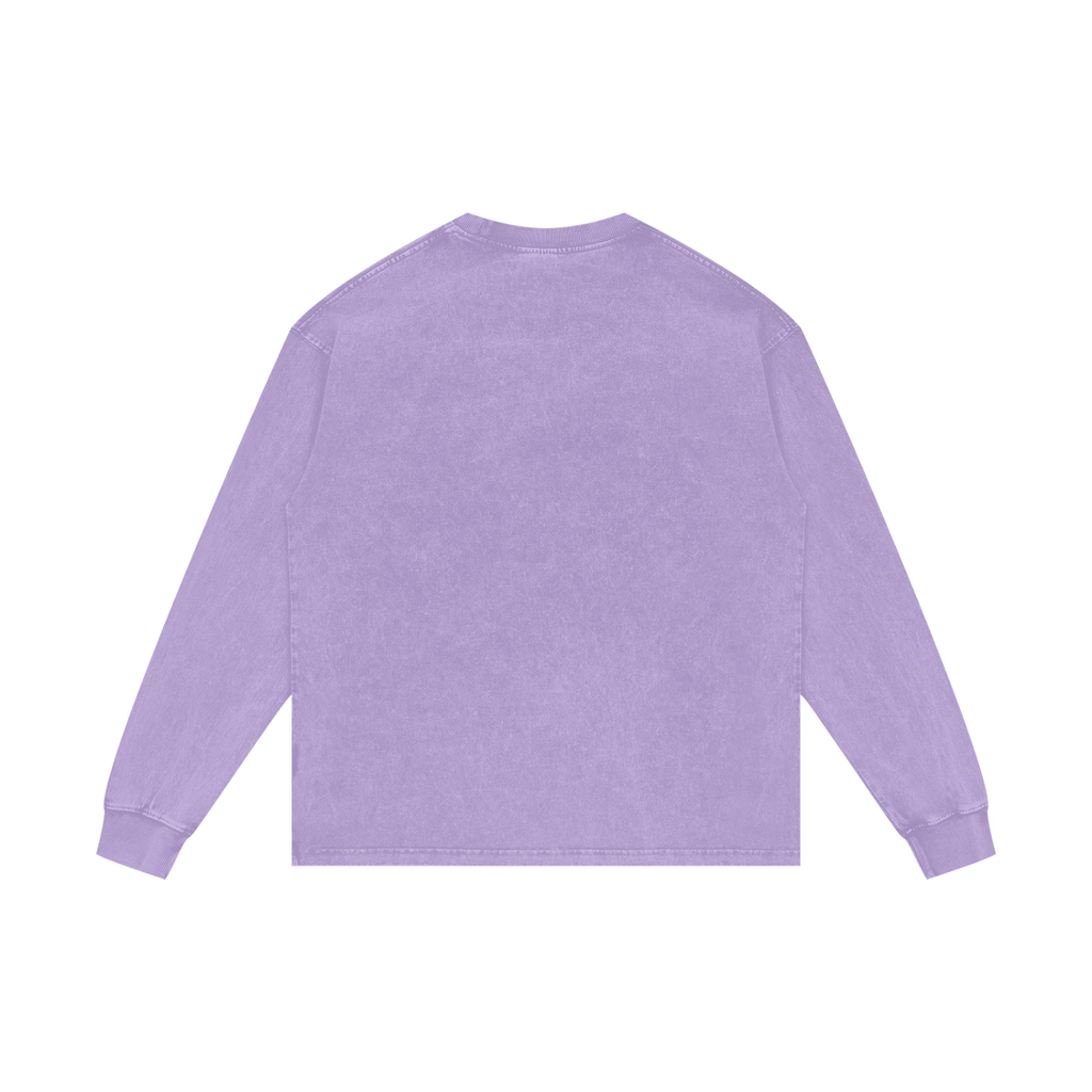 MENS 'GROWTH' Acid Wash Oversize Long Sleeve TEE