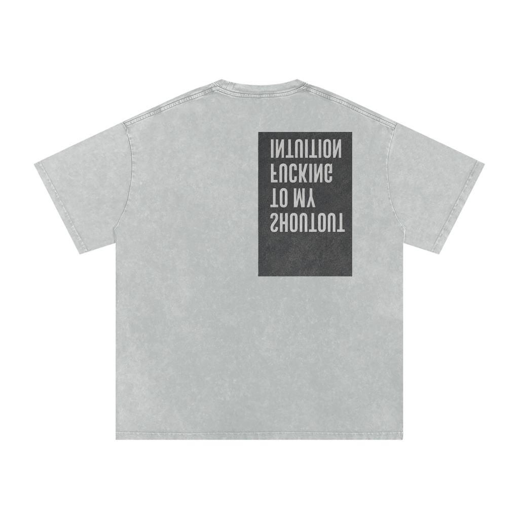 Snow Washed Oversized Cotton T-Shirt