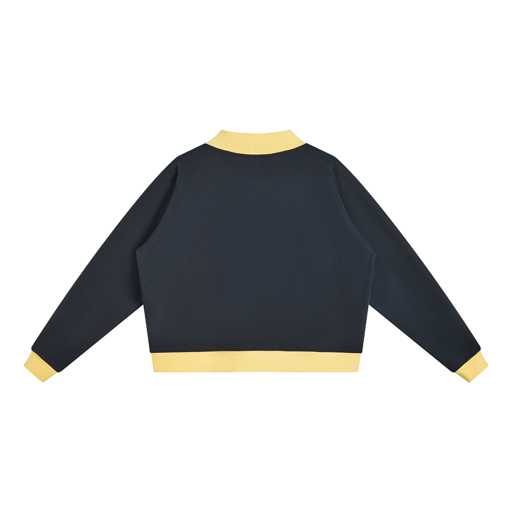 WOMENS ' FUCK RULES ; Mock Neck Crewneck Sweatshirt