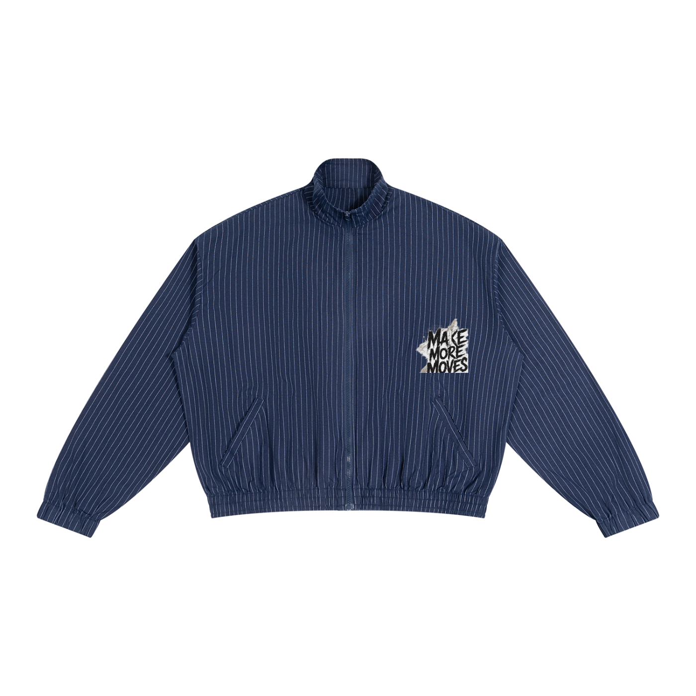 MENS ' MAKE MOVES ' Striped Full-Zip Track Jacket