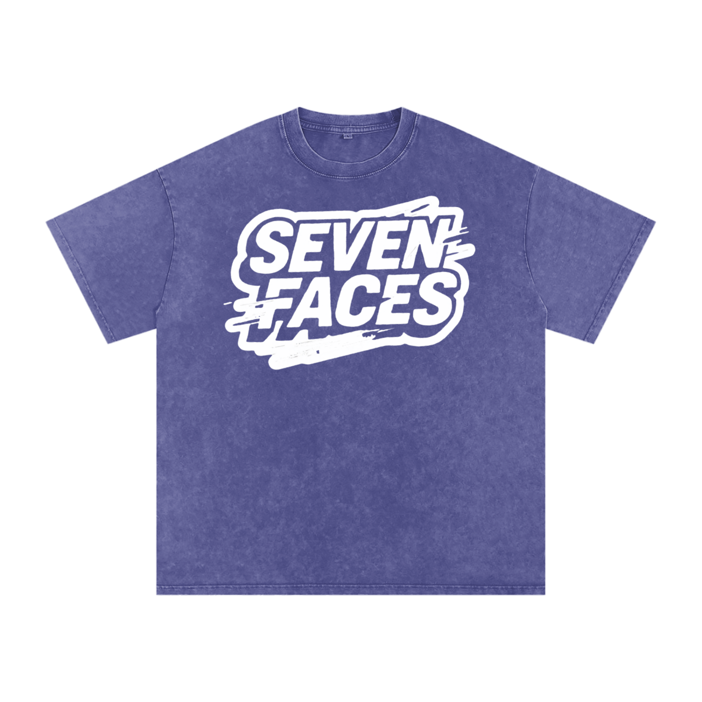 MENS ' SEVEN FACES ' Snow Washed Oversized Cotton TEE