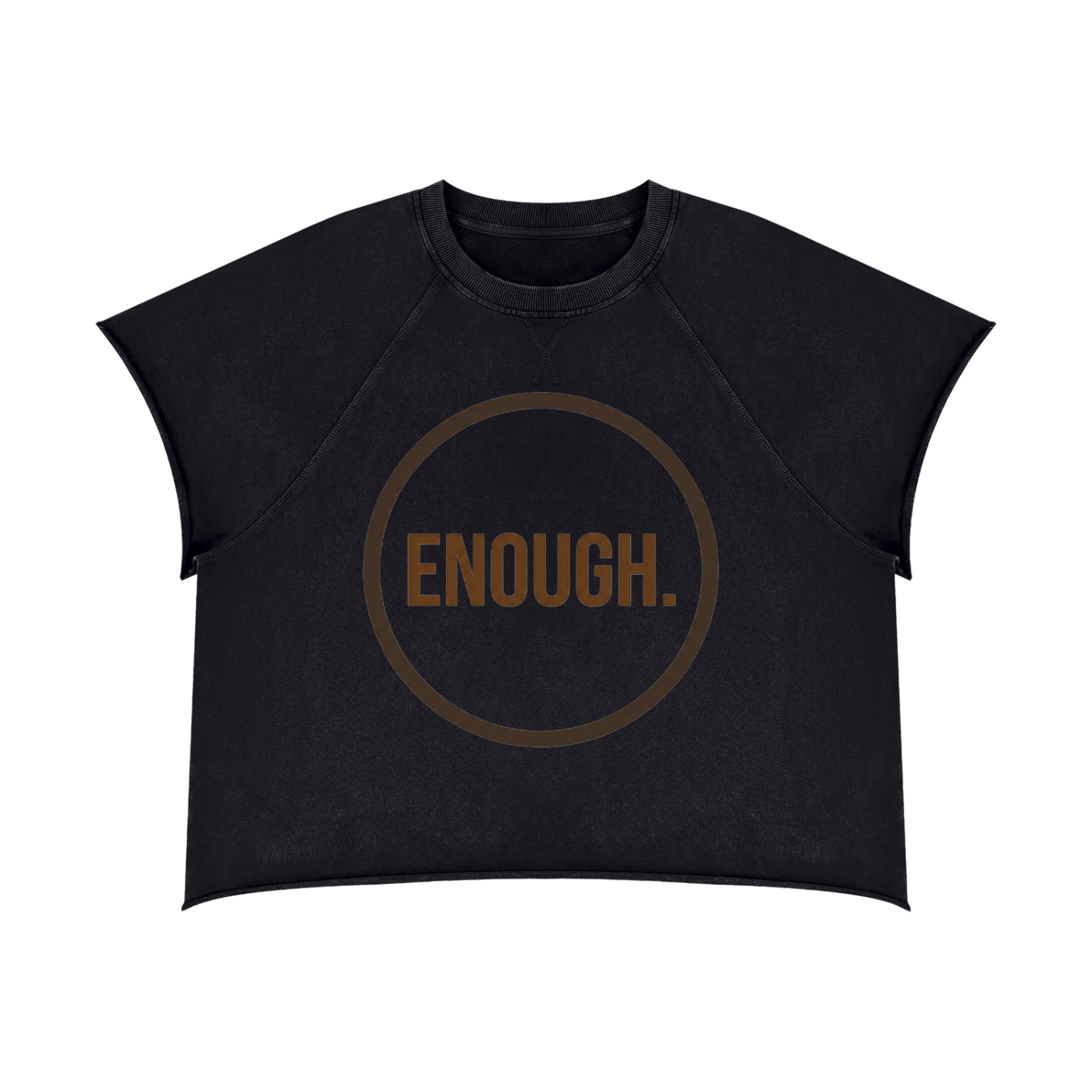 MENS 'ENOUGH' Vintage Wash Raw Edge Boxy TEE