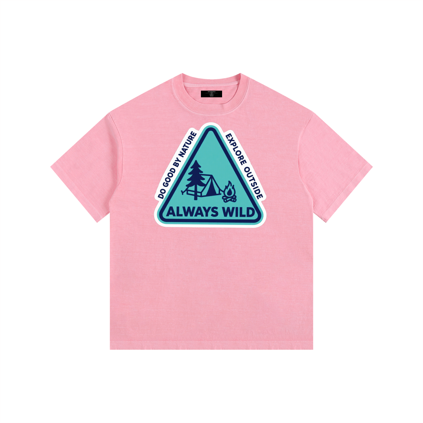 MENS ' ALWAYS WILD ' Washed Oversized Cotton TEE