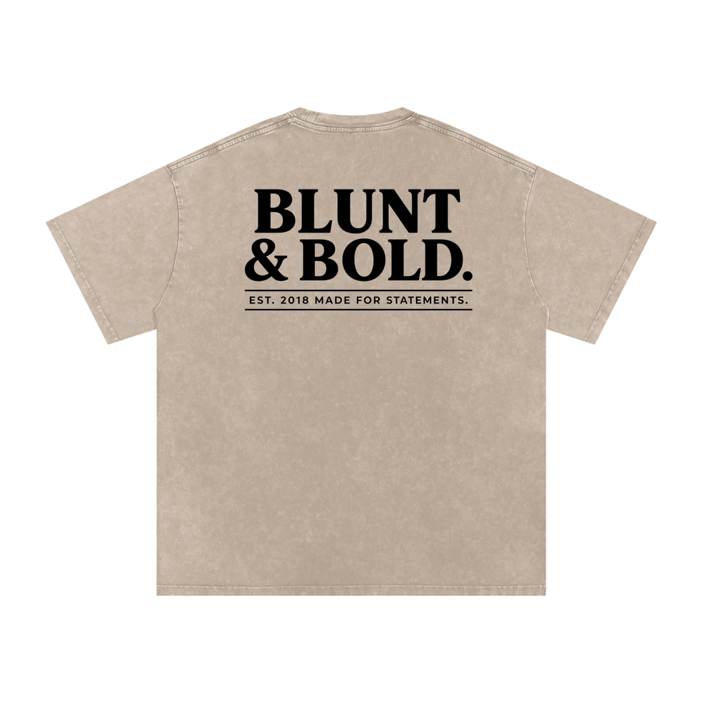 MENS ' SEVEN FACES ' Snow Washed Oversized Cotton TEE