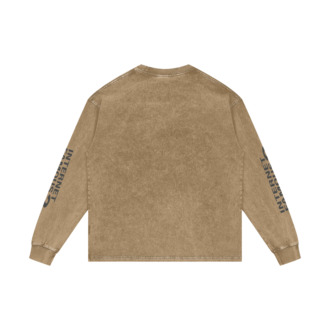 MENS '  INTERNET FAMOUS ; Acid Wash Oversize Long Sleeve TEE