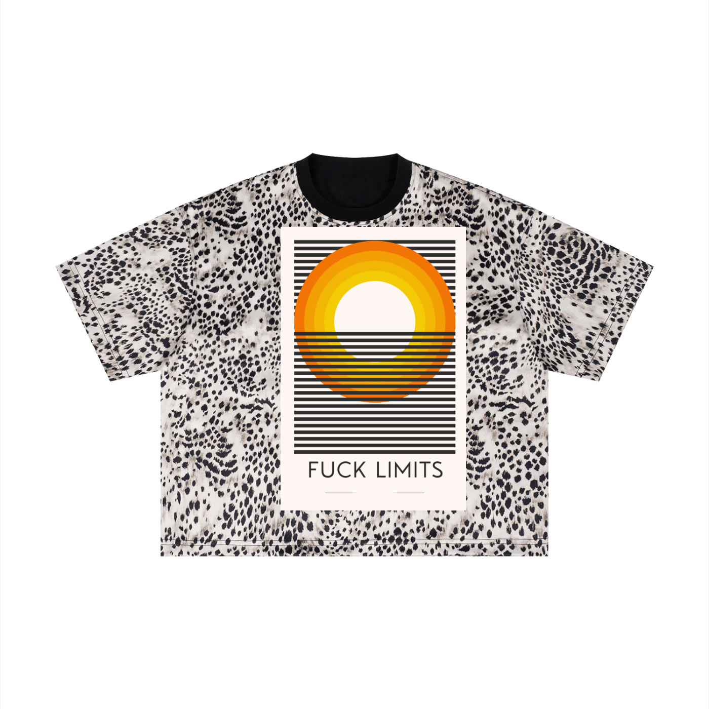 Unisex Leopard Print Boxy T-Shirt