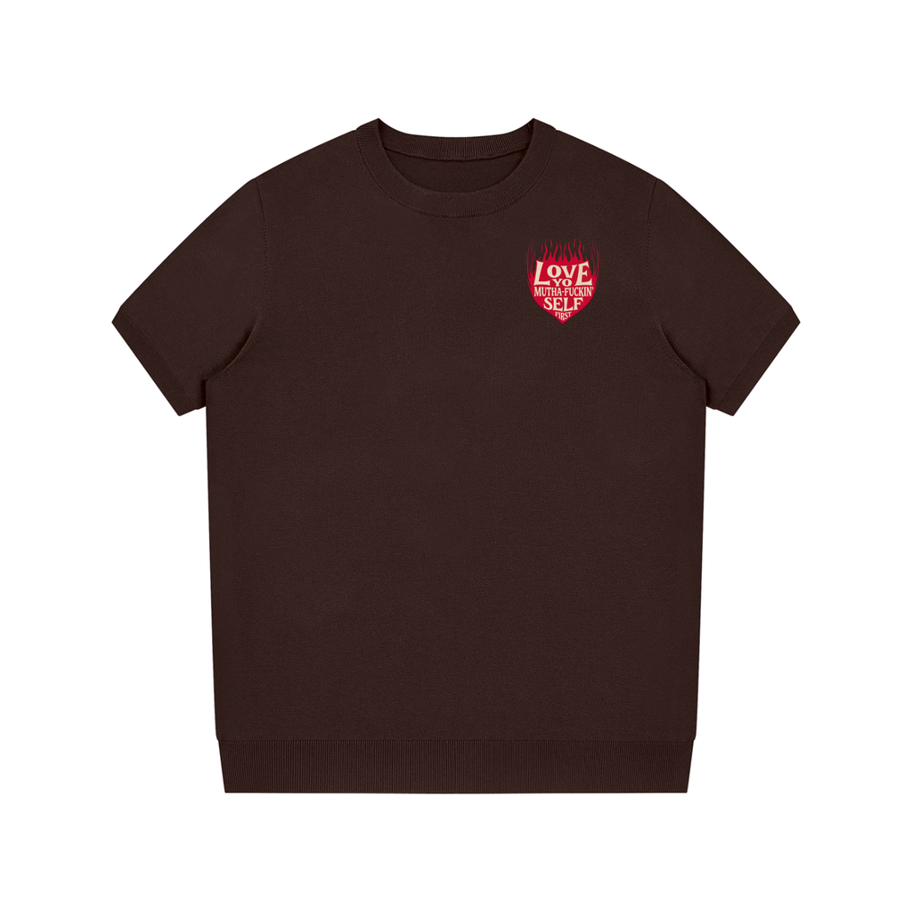 Mens 'LOVE YA FCKN SELF' Crewneck Knit Tee