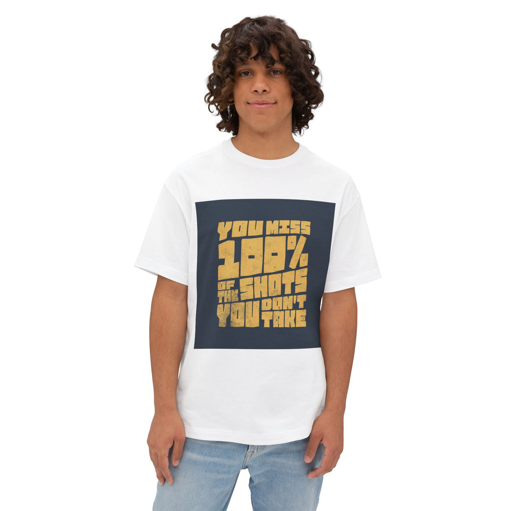 Mens You Miss 100%Oversized Graphic Tee
