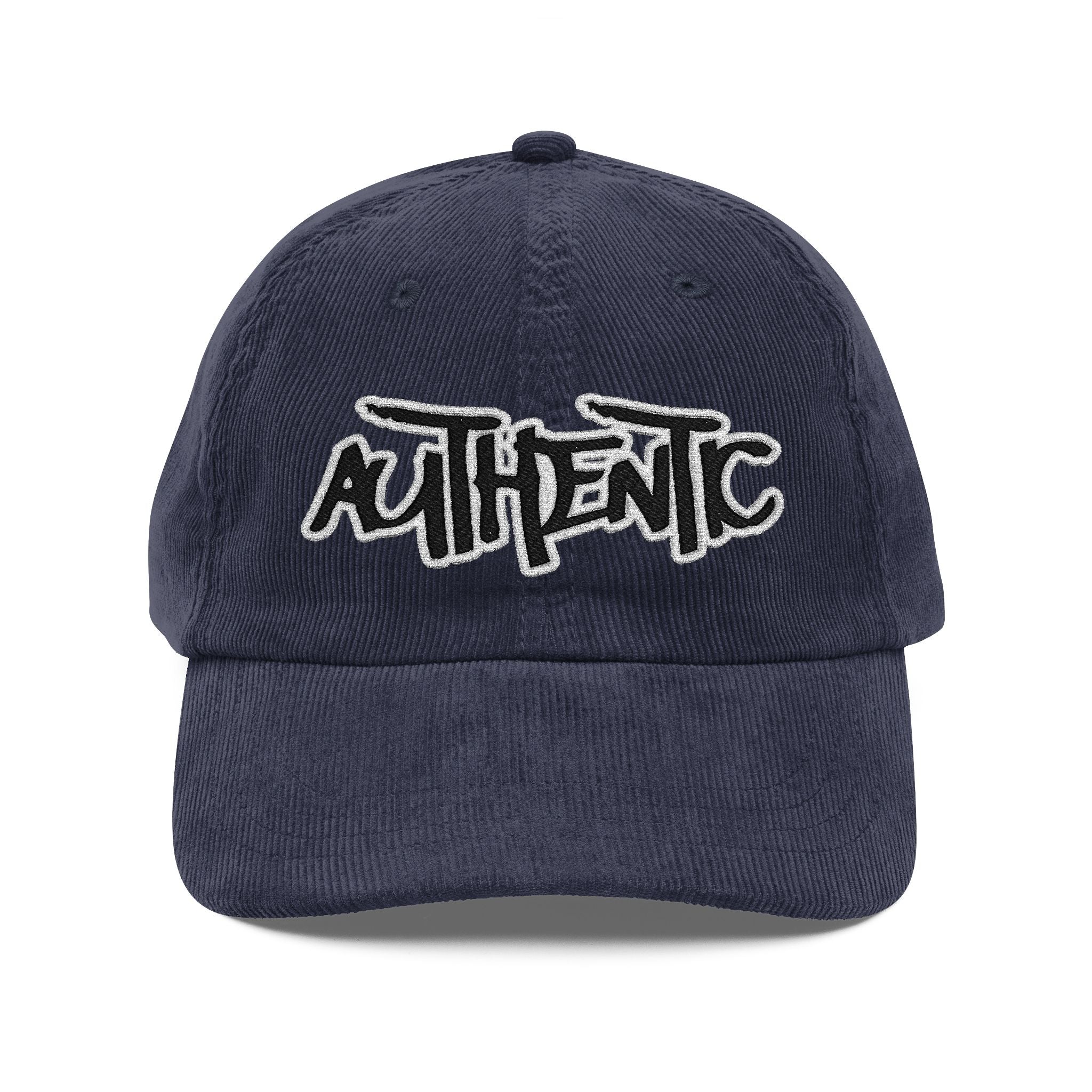 B & B 'AUTHENTIC'  Corduroy Embroidered  Baseball Cap