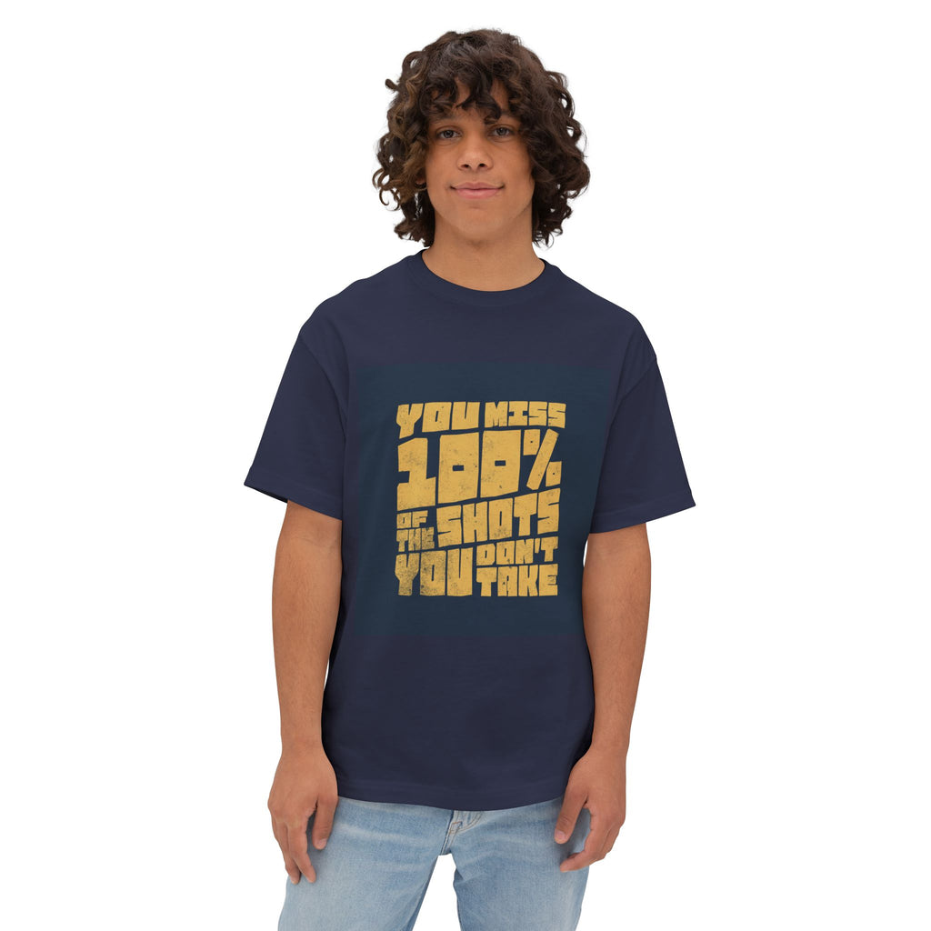 Mens You Miss 100%Oversized Graphic Tee