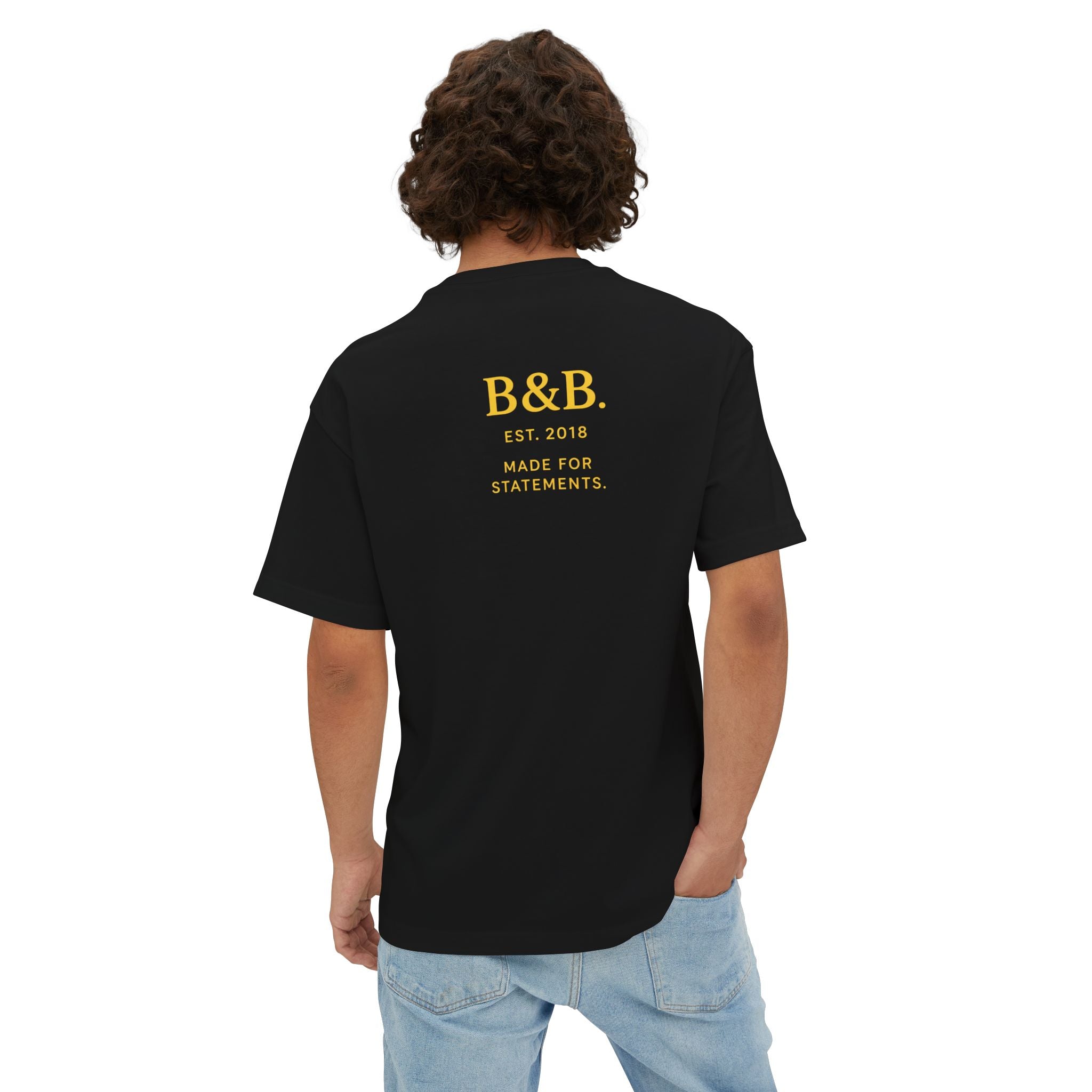 Mens Focus on Your Happiness Oversized Tee