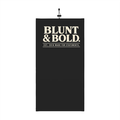 Black "Blunt & Bold" Drawstring Face Warmer