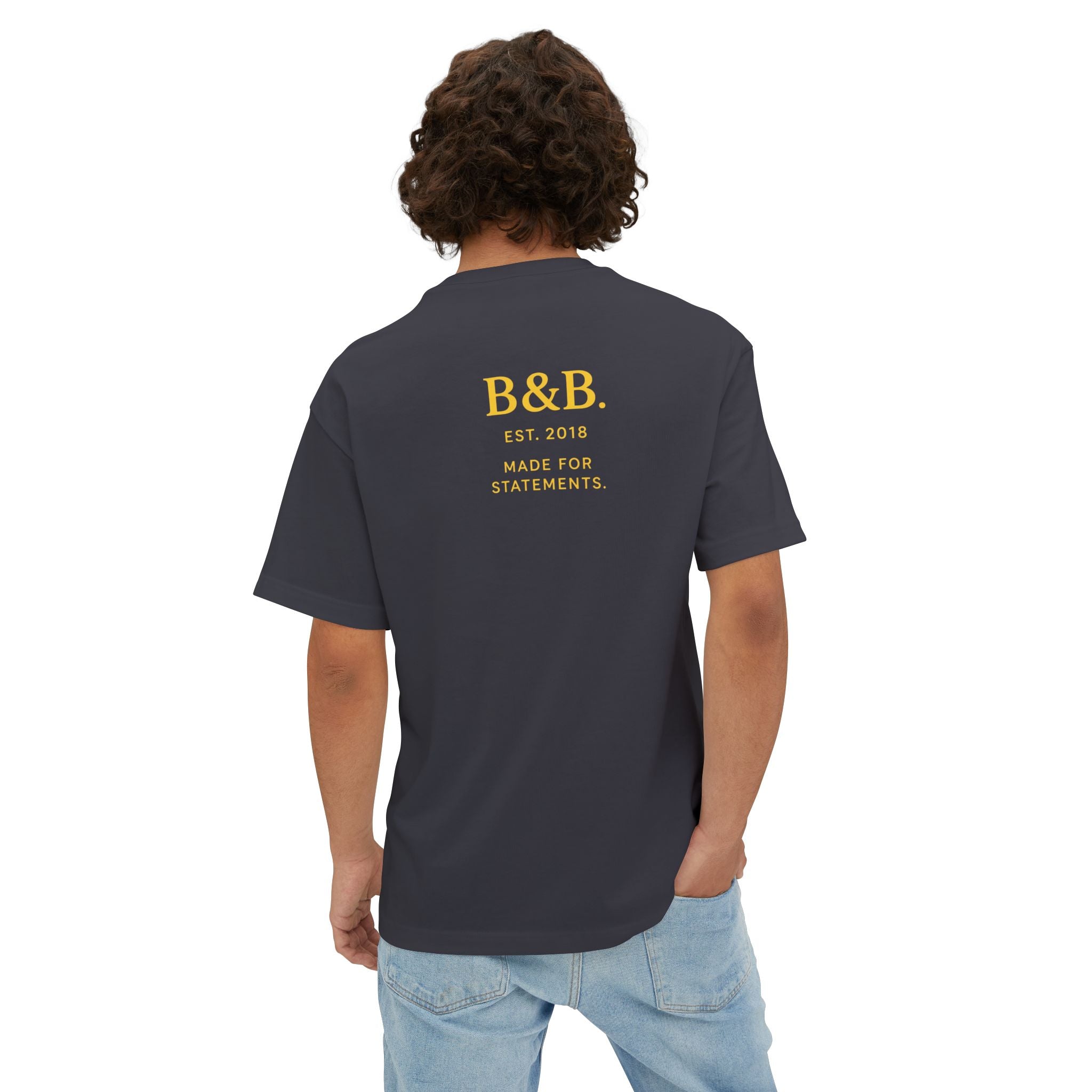 Mens Focus on Your Happiness Oversized Tee
