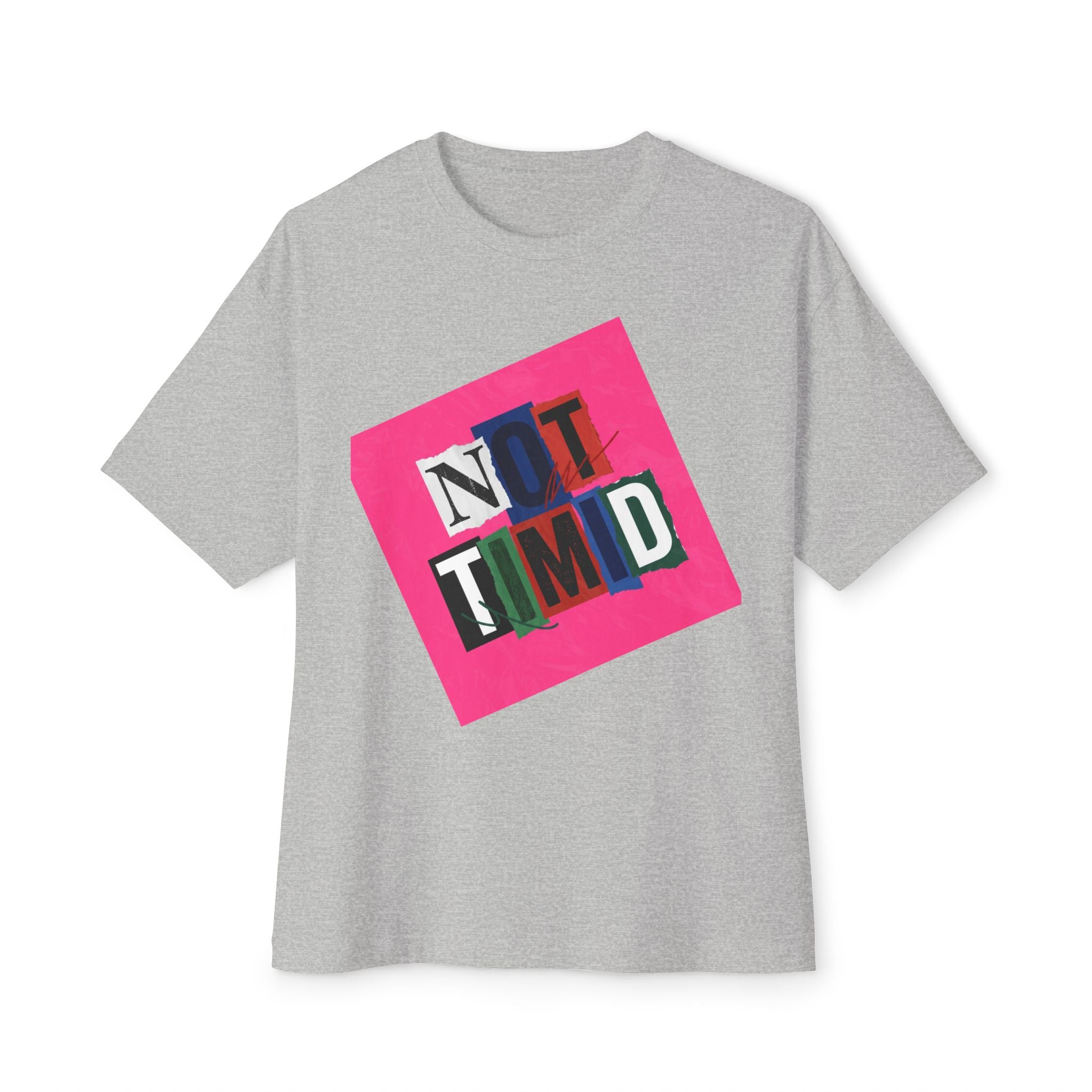 Mens  'Not Timid' Graphic Oversized Tee