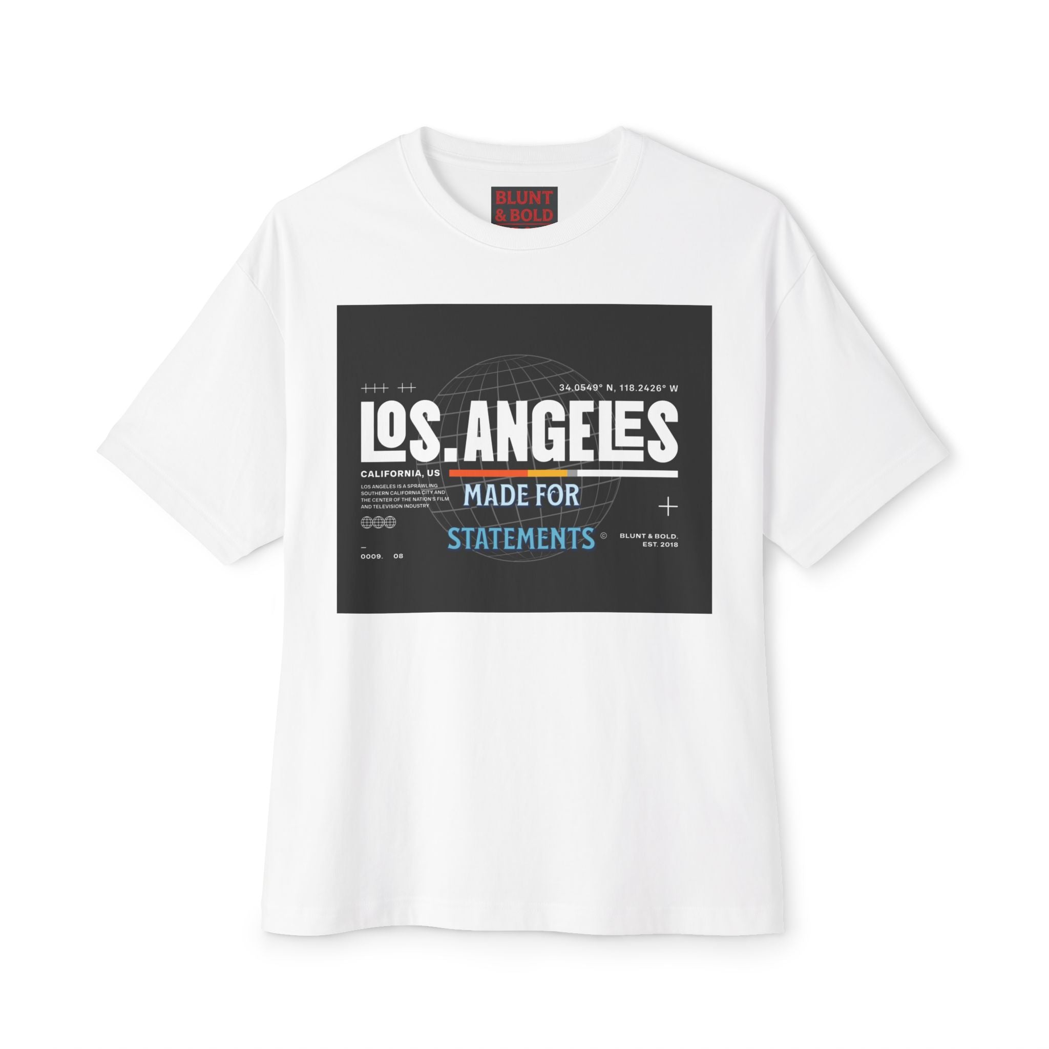 Mens Los Angeles Graphic Oversized  Tee