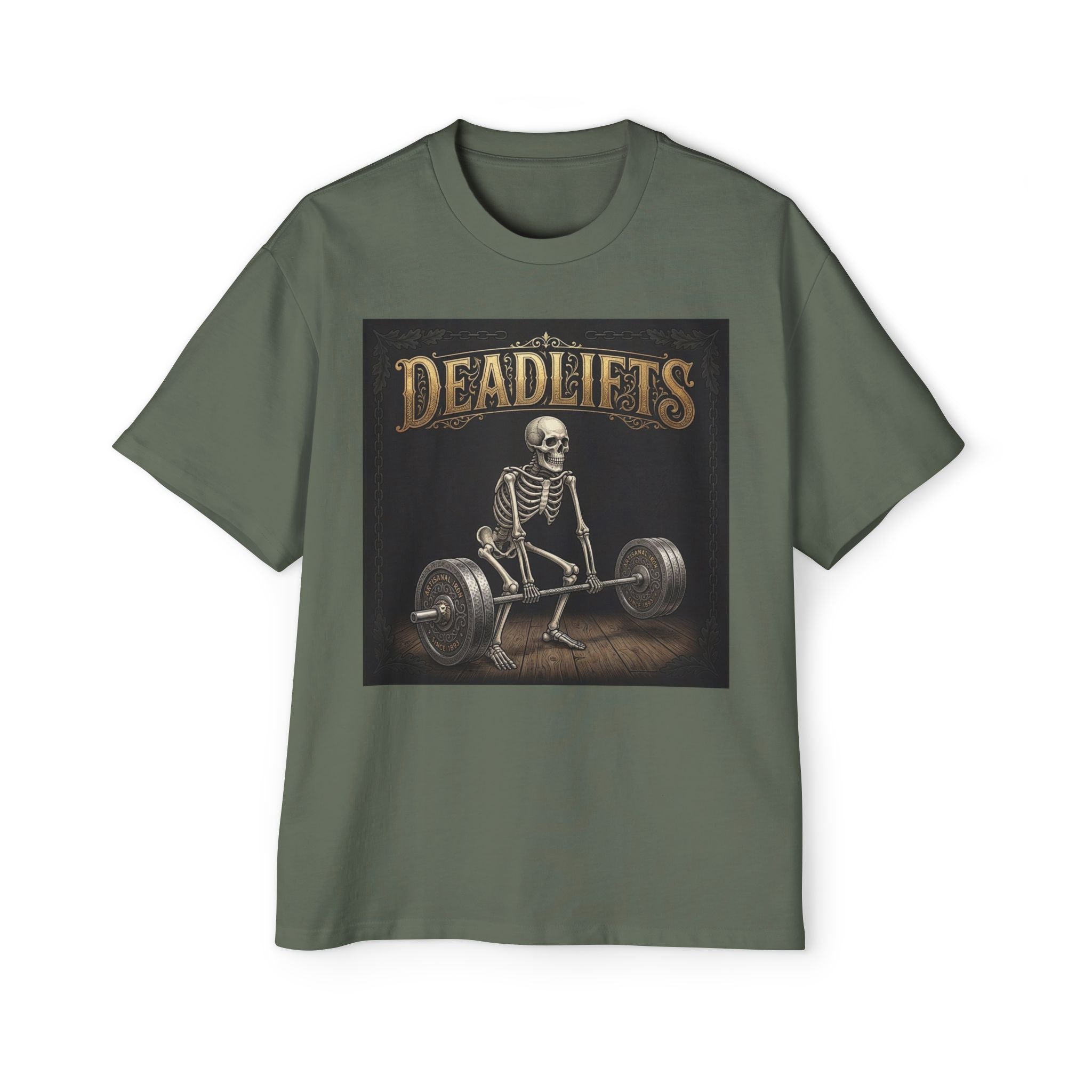 Deadlifts Skeleton Tee — Vintage Weightlifting Shirt