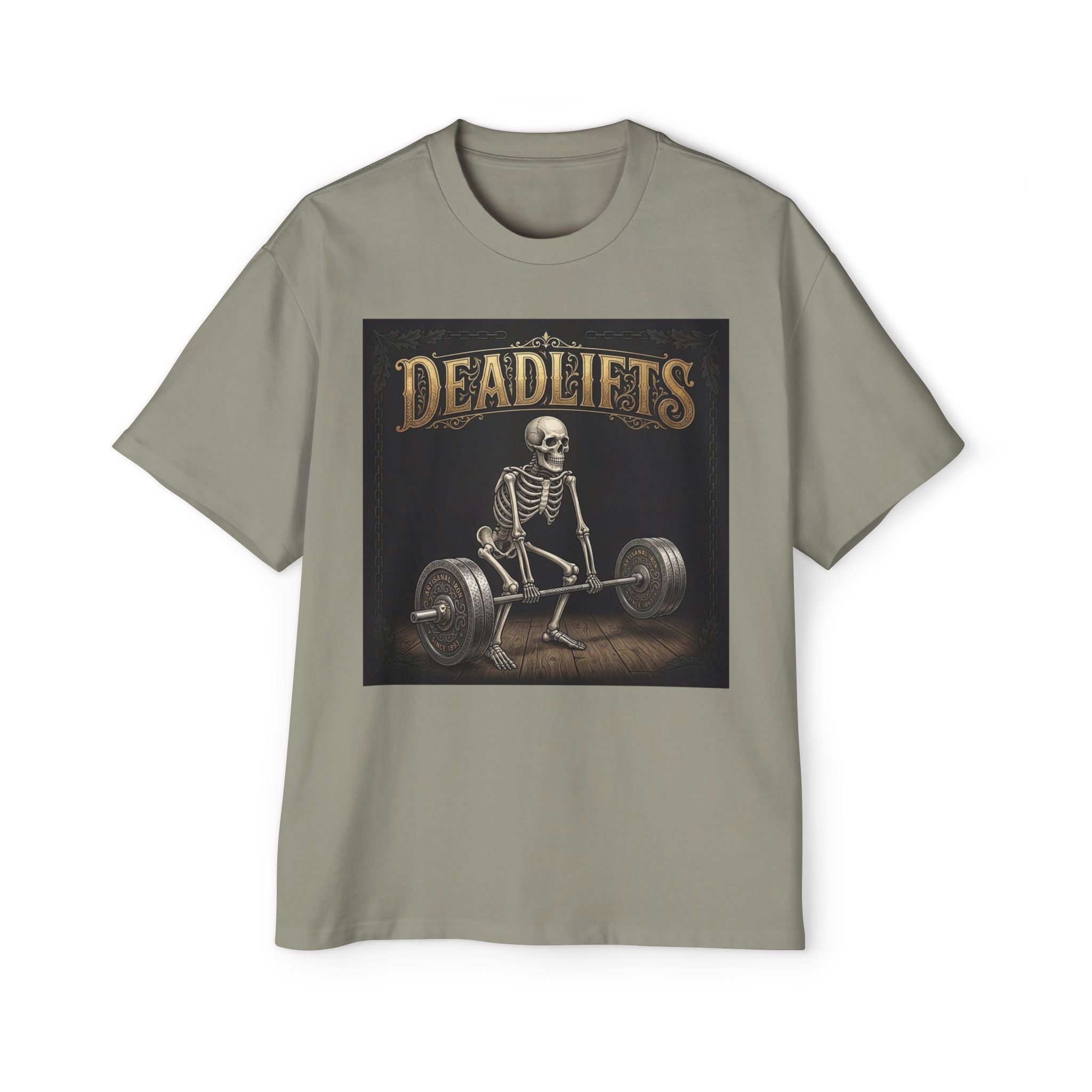 Deadlifts Skeleton Tee — Vintage Weightlifting Shirt