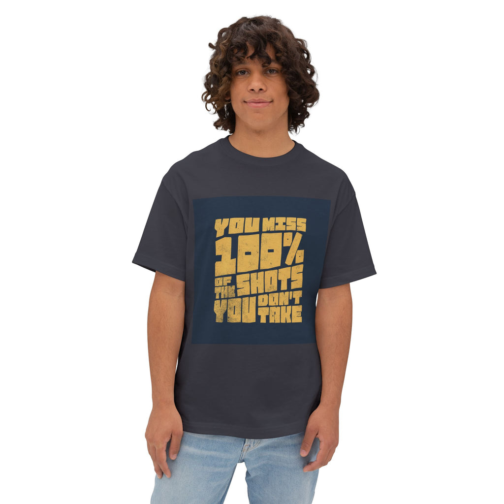 Mens You Miss 100%Oversized Graphic Tee