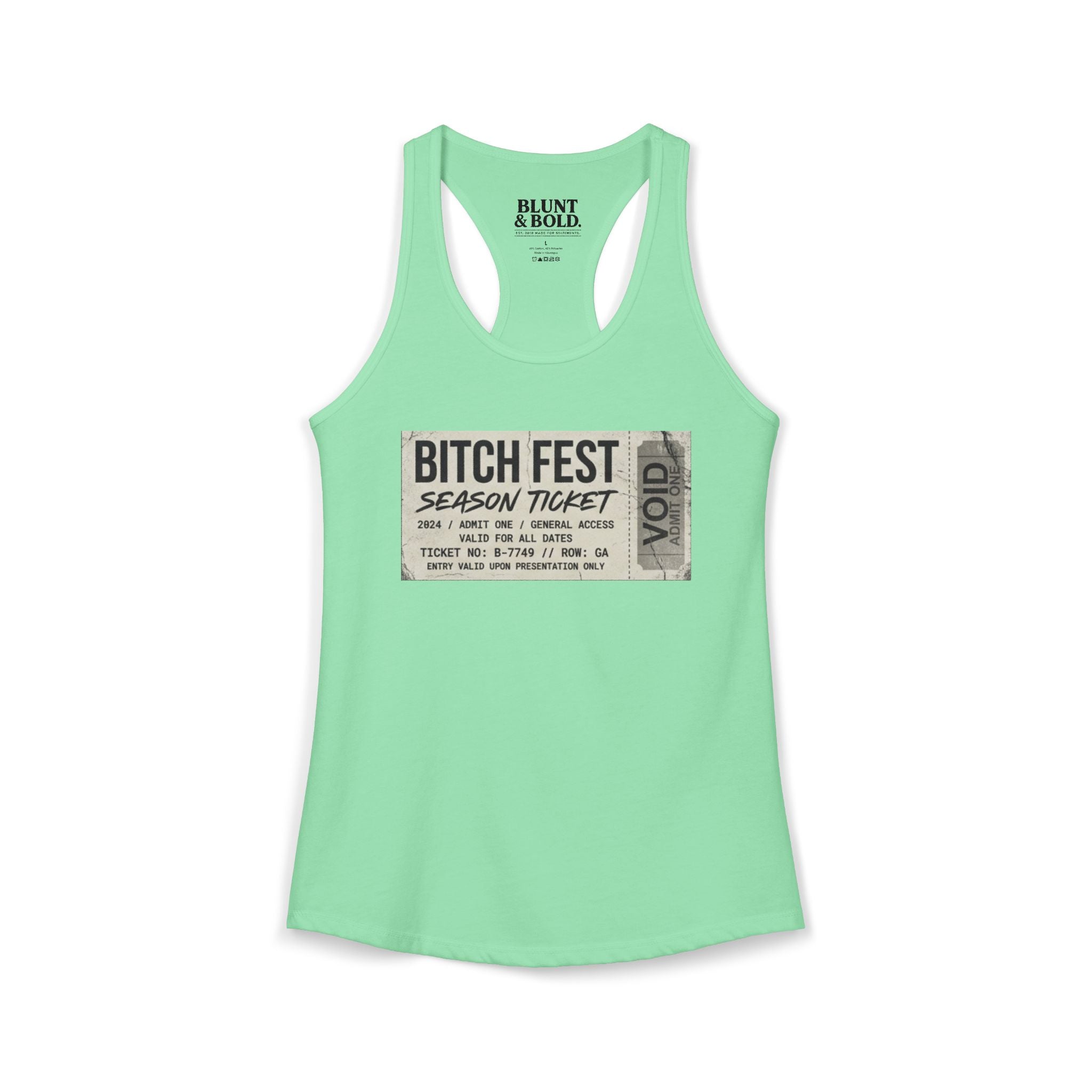 Womens BITCH FEST Ideal Racerback Tank