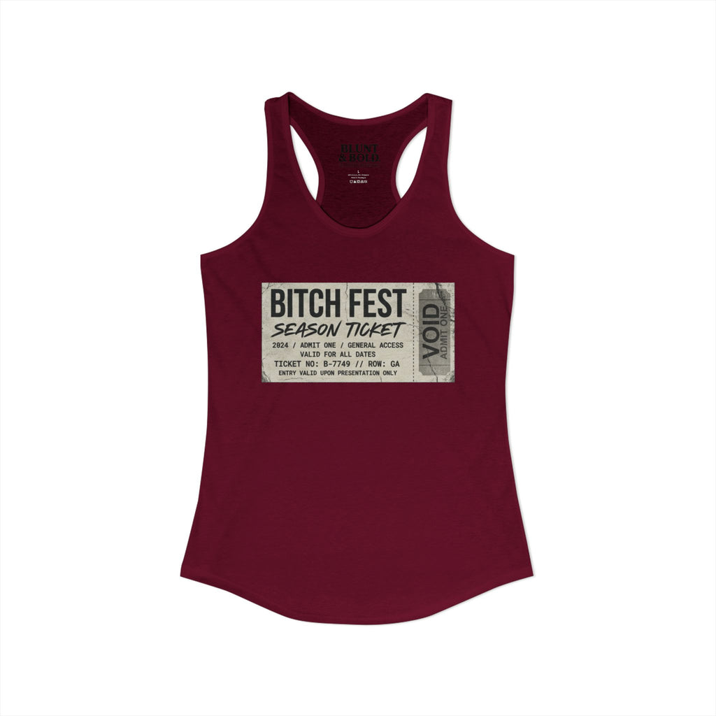 Womens BITCH FEST Ideal Racerback Tank
