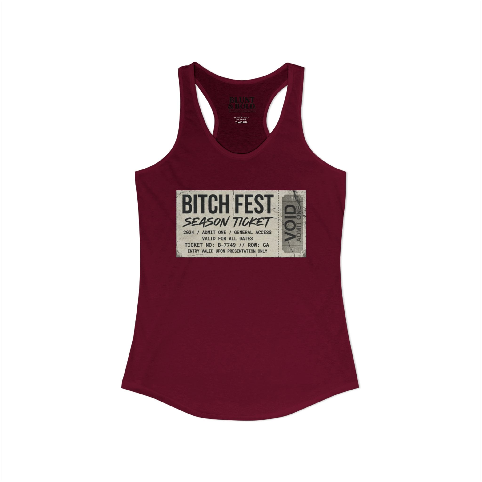Womens BITCH FEST Ideal Racerback Tank