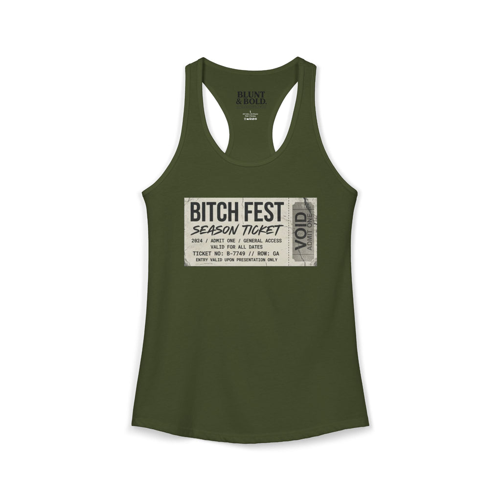 Womens BITCH FEST Ideal Racerback Tank
