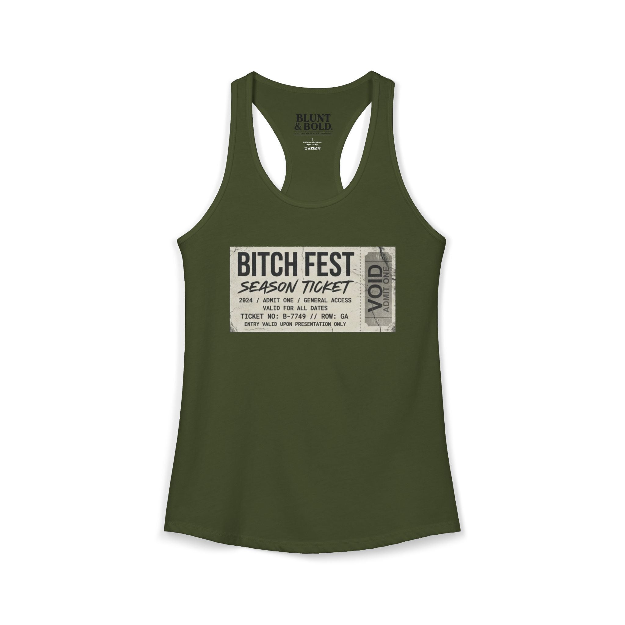 Womens BITCH FEST Ideal Racerback Tank