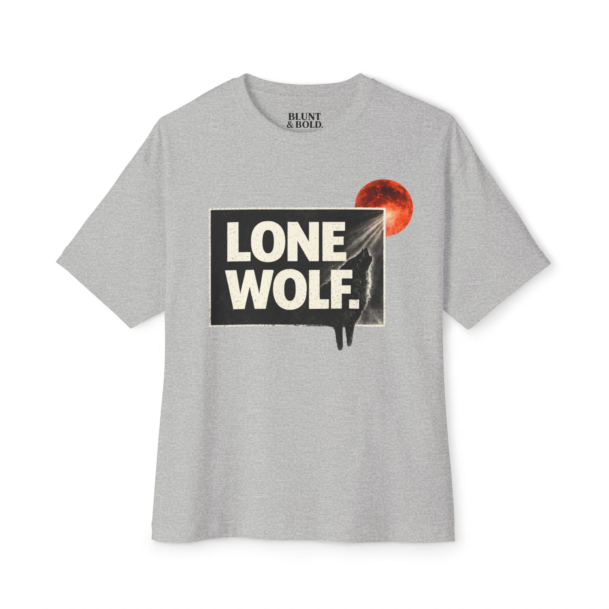 Mens Lone Wolf Graphic Oversized Tee