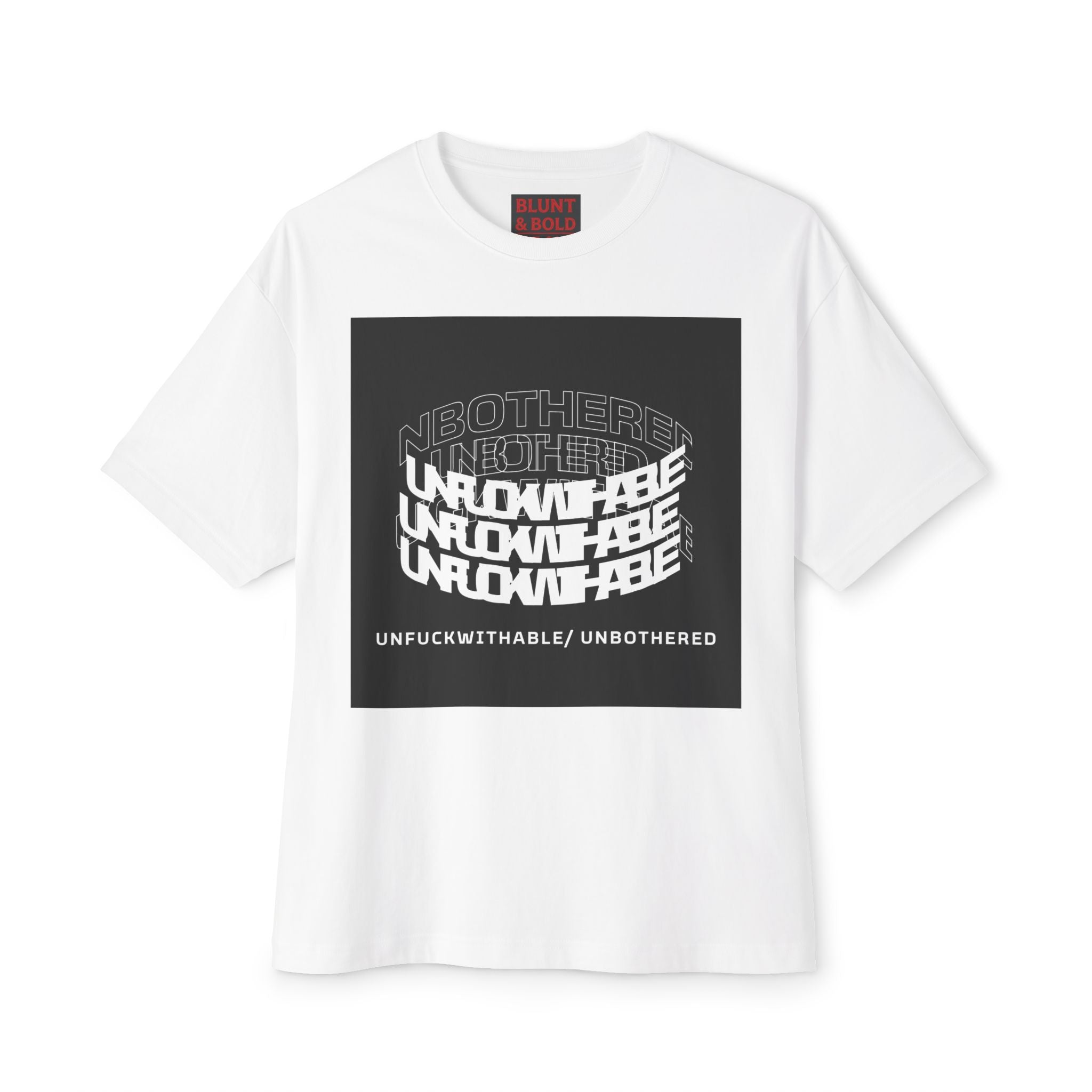 Mens Unfuckwithable/ Unbothered Graphic  Oversized Tee