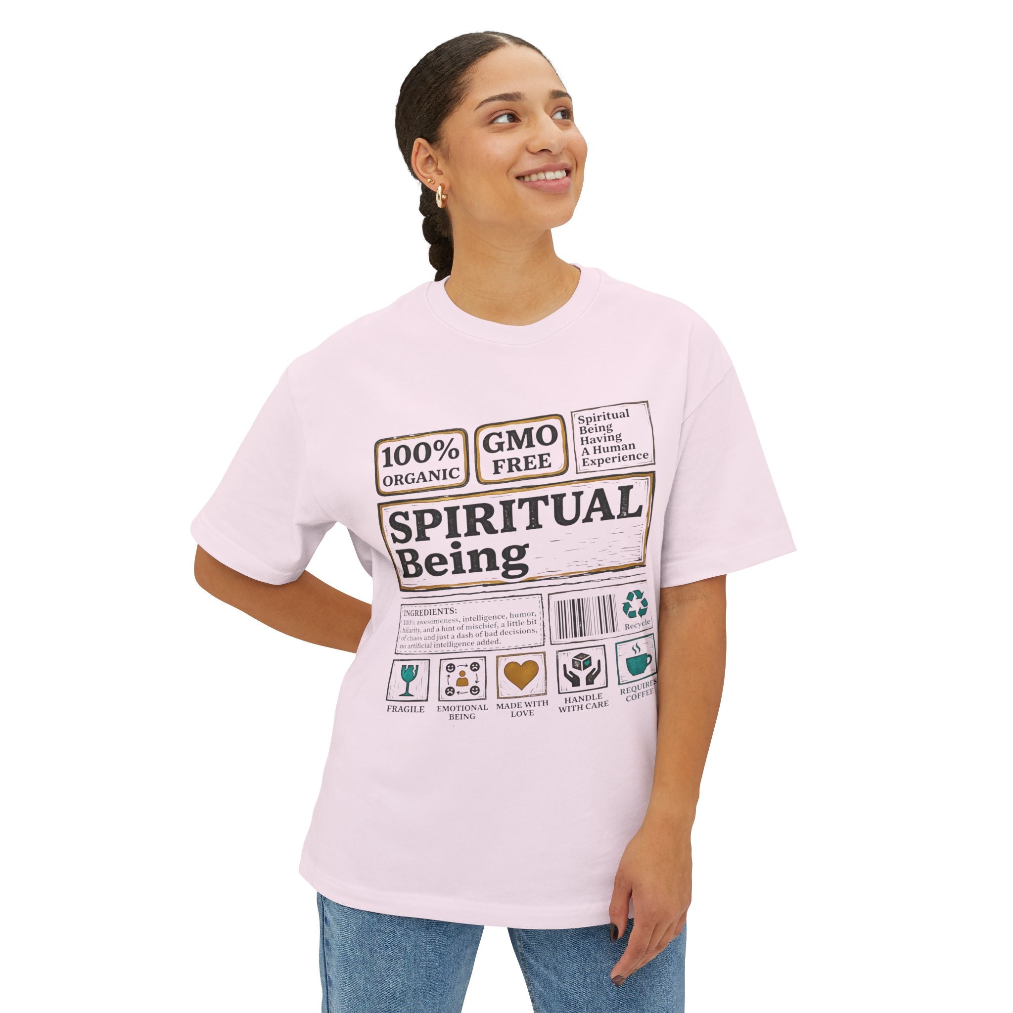 Mens Spiritual Being  OSZ Edition Graphic  Oversized Tee