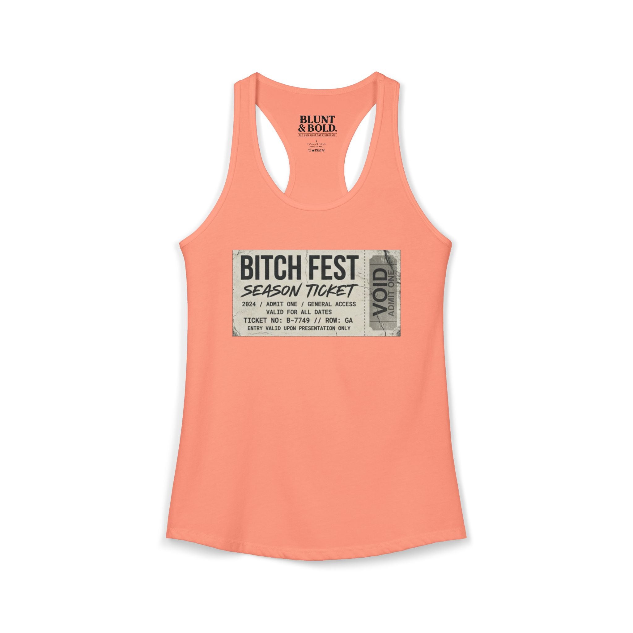 Womens BITCH FEST Ideal Racerback Tank