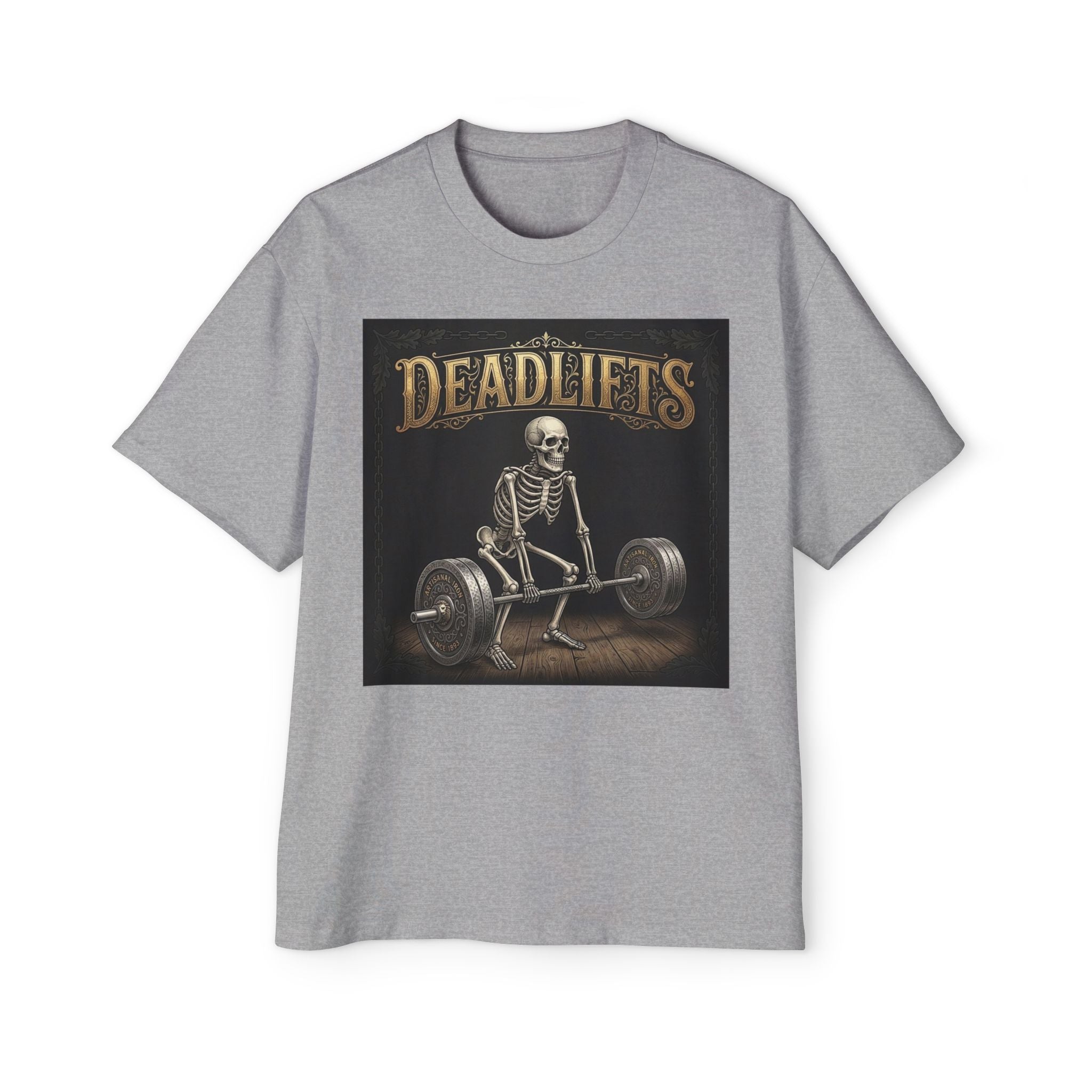 Deadlifts Skeleton Tee — Vintage Weightlifting Shirt