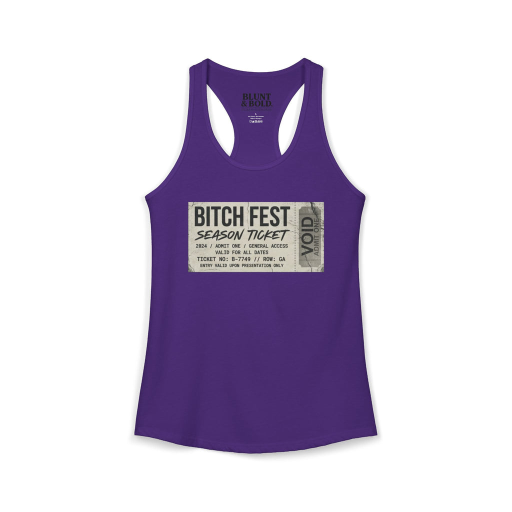 Womens BITCH FEST Ideal Racerback Tank