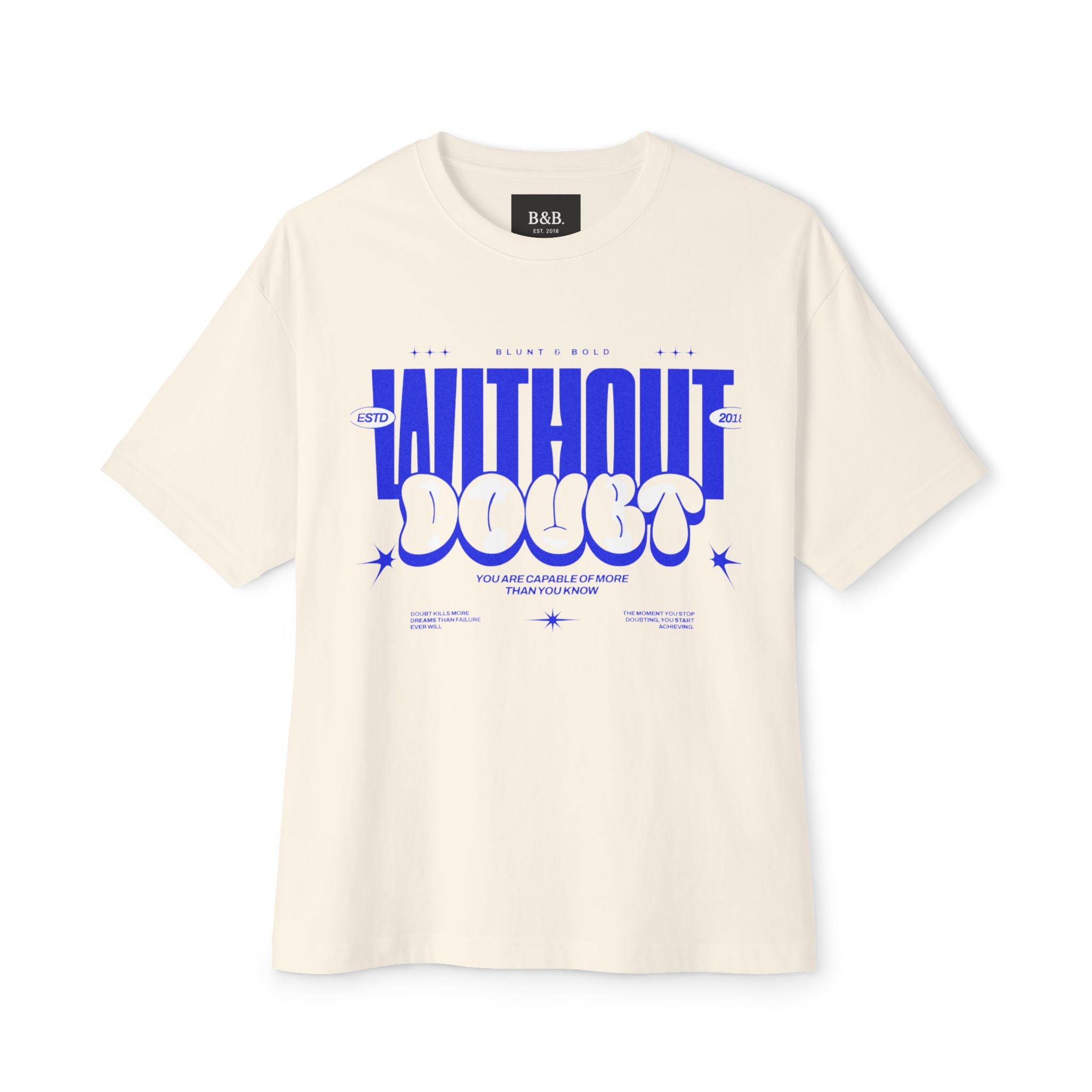 Mens Without Doubt Graphic Oversized Tee