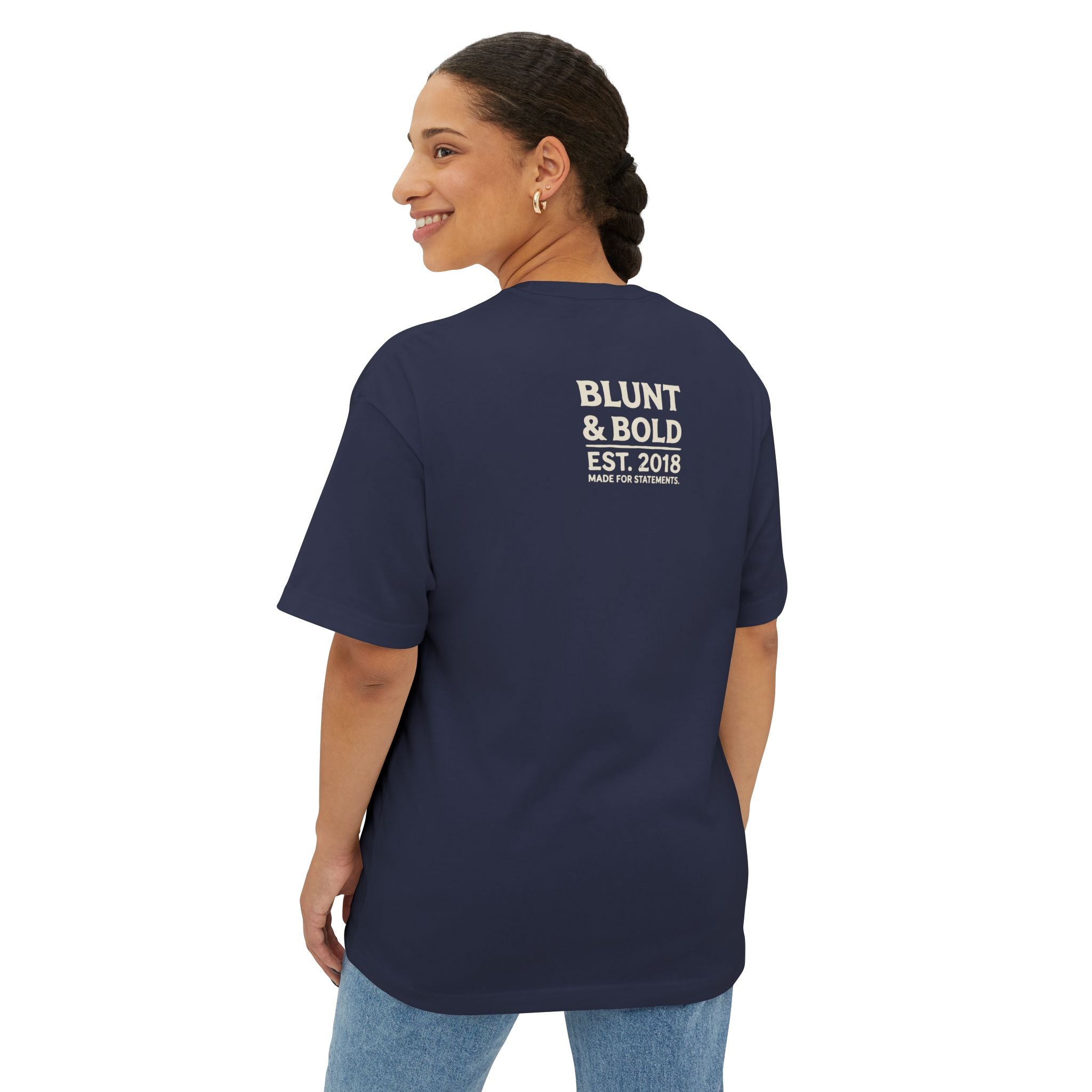 Mens FUCK YEAH Retro Oversized Box Tee