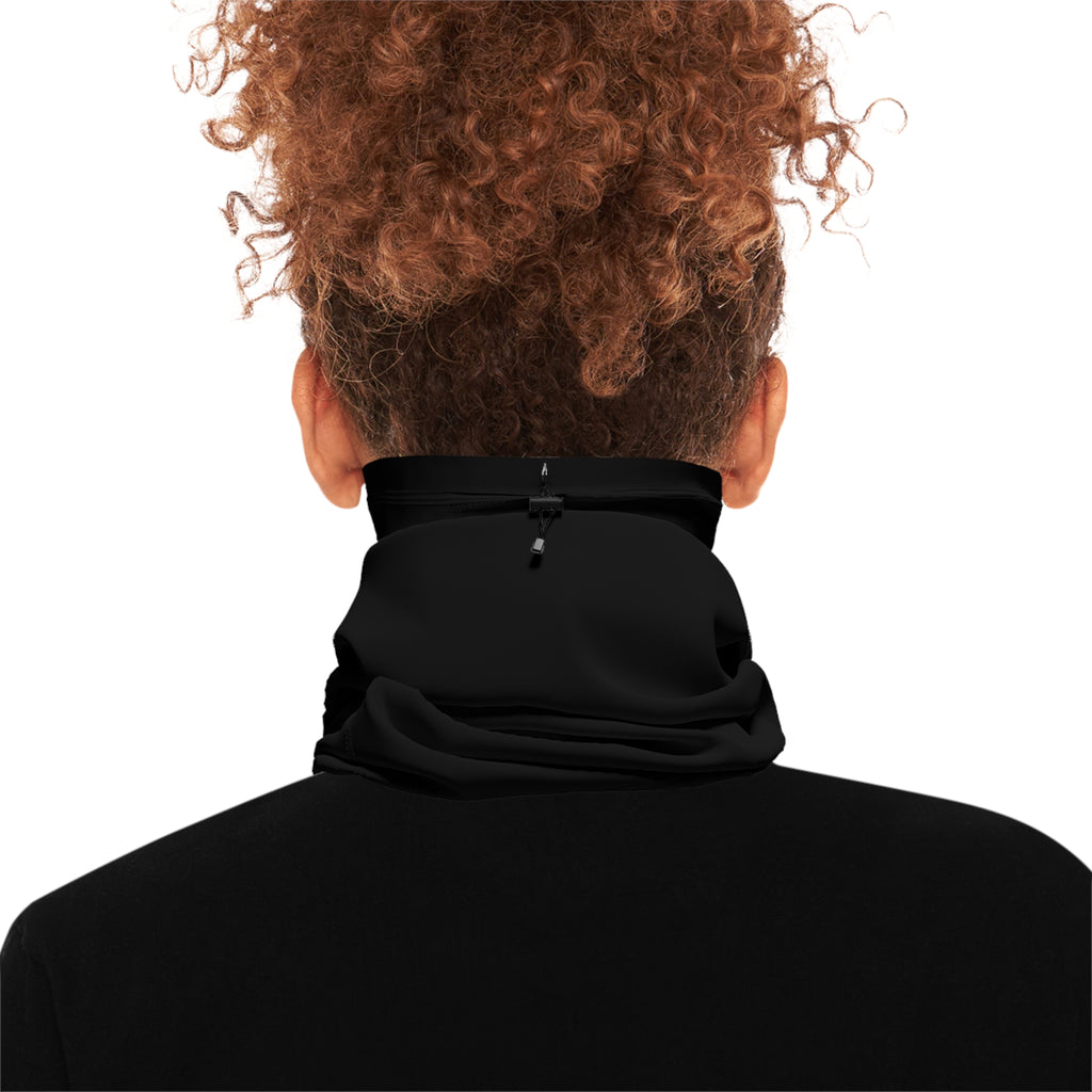 Black "Blunt & Bold" Drawstring Face Warmer