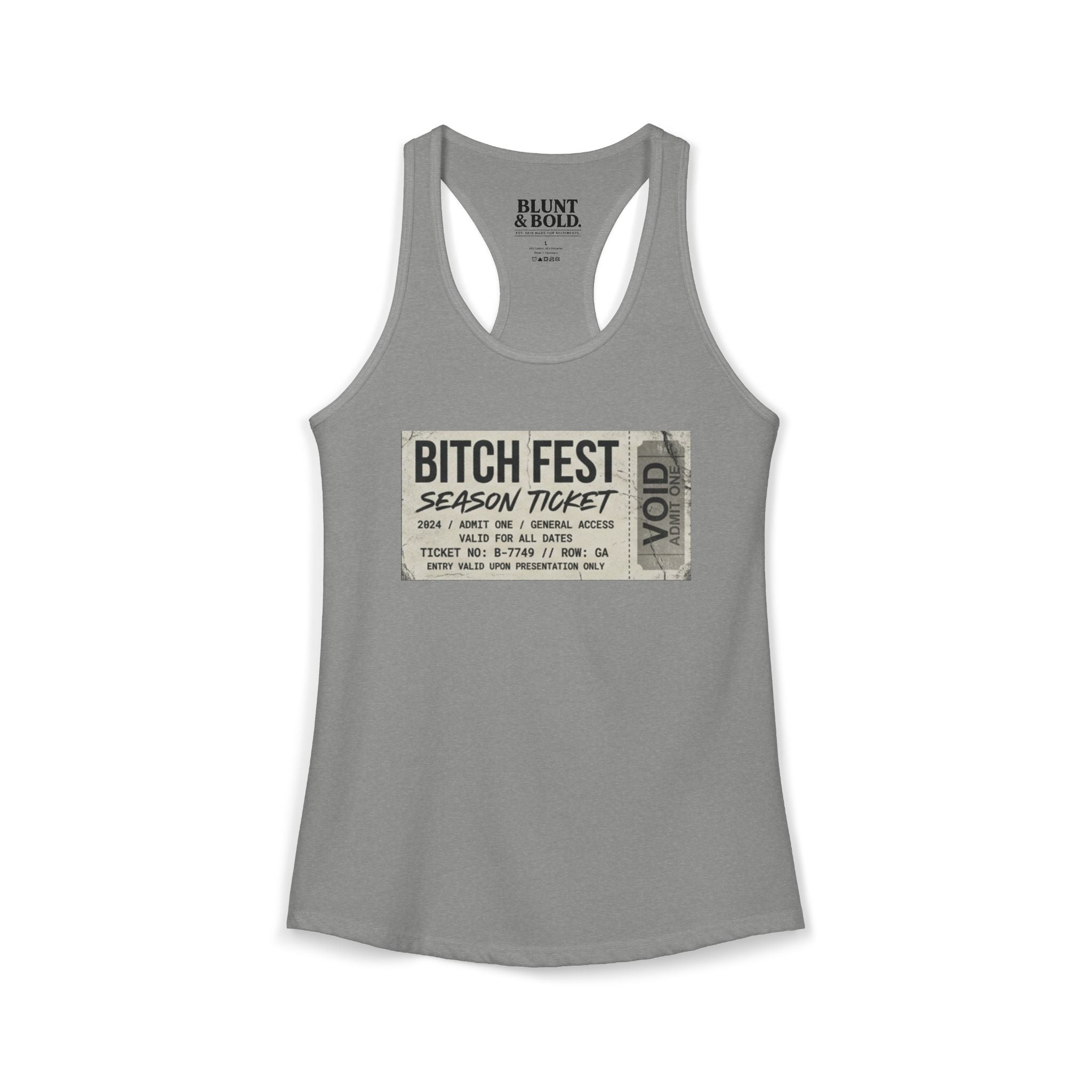 Womens BITCH FEST Ideal Racerback Tank