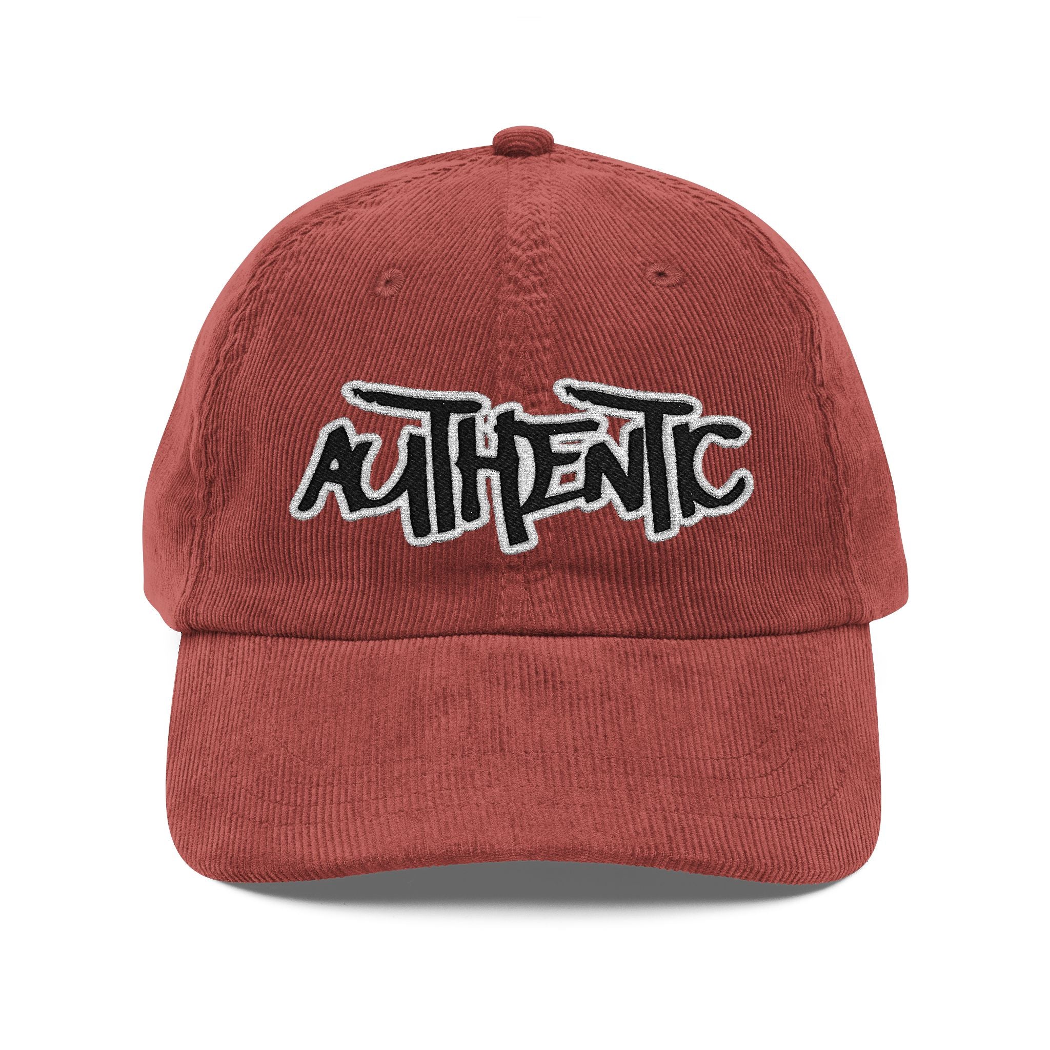 B & B 'AUTHENTIC'  Corduroy Embroidered  Baseball Cap
