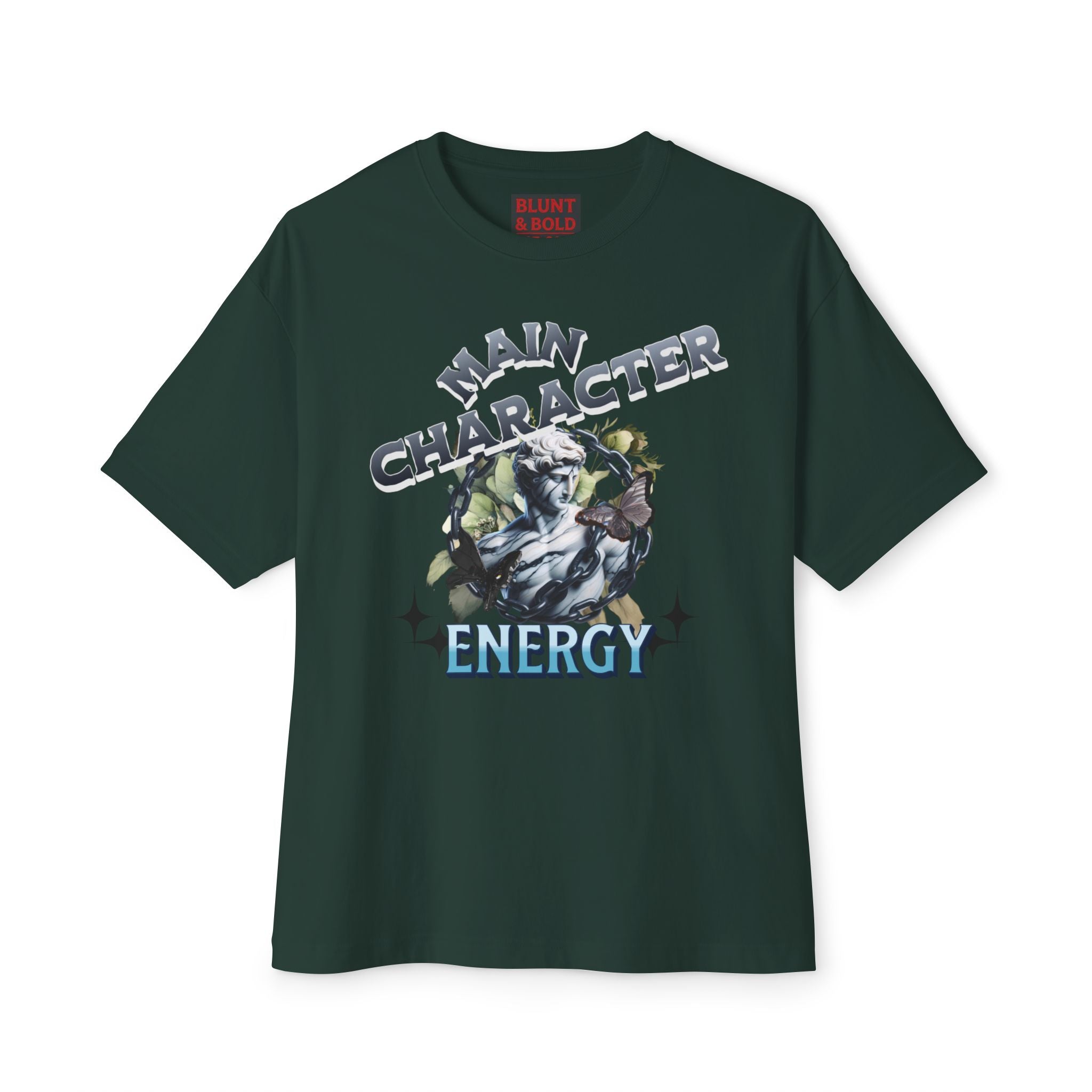 Mens Main Character Energy Oversized Boxy Tee