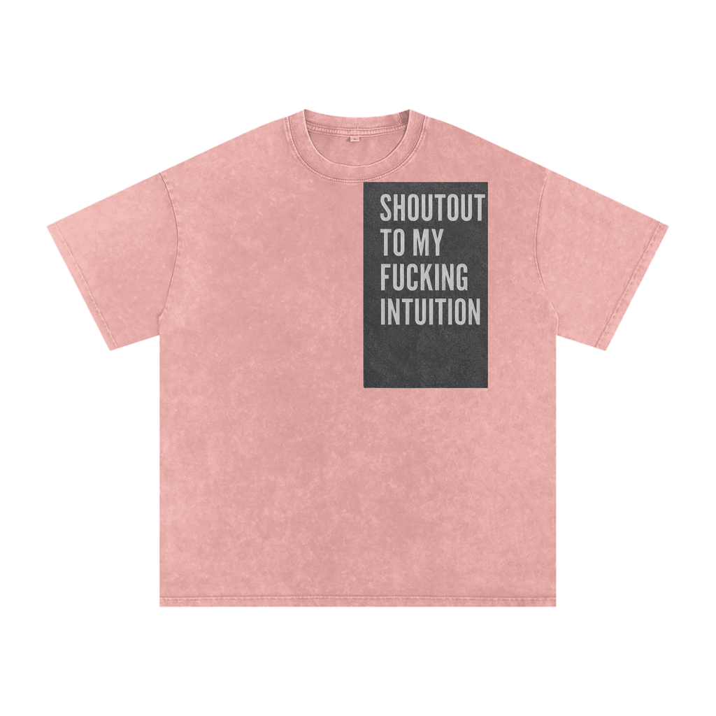 Snow Washed Oversized Cotton T-Shirt