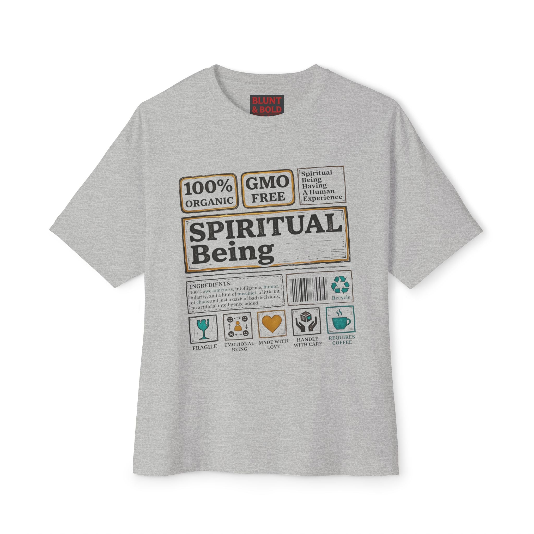 Mens Spiritual Being  OSZ Edition Graphic  Oversized Tee