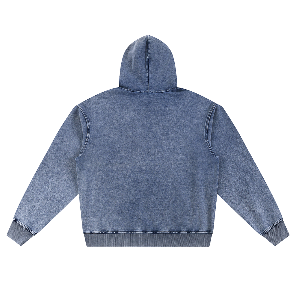 Mens 'STAY WILD" Snow Wash Oversized Hoodie