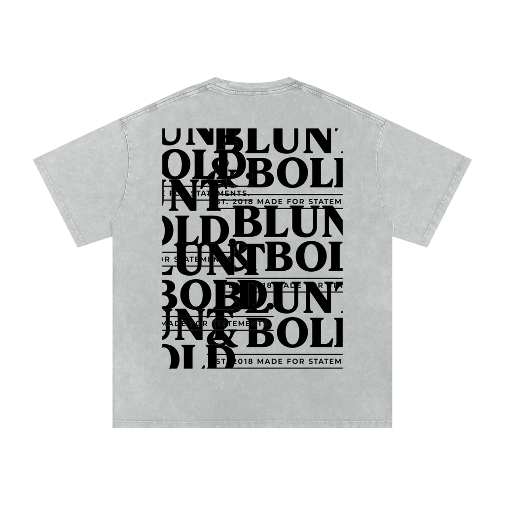 MENS ' TO MUCH TO PLATE' Snow Washed Oversized Cotton TEE