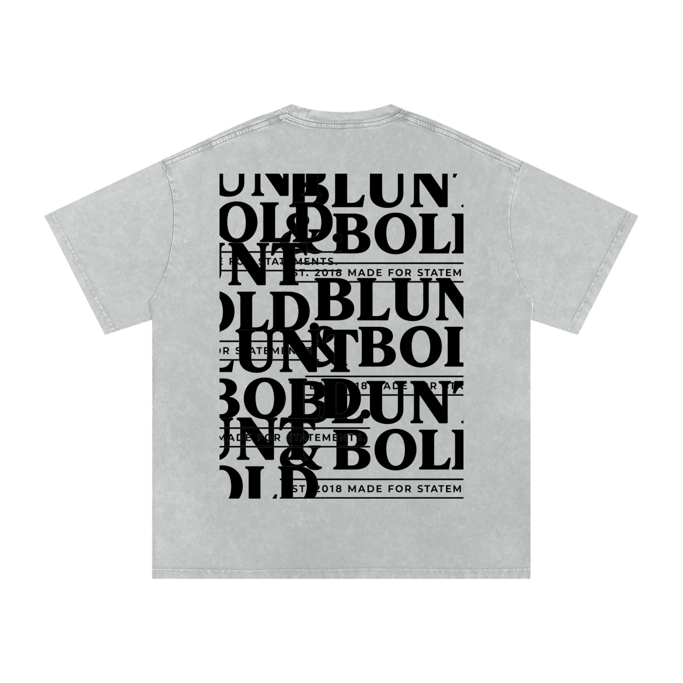 MENS ' TO MUCH TO PLATE' Snow Washed Oversized Cotton TEE