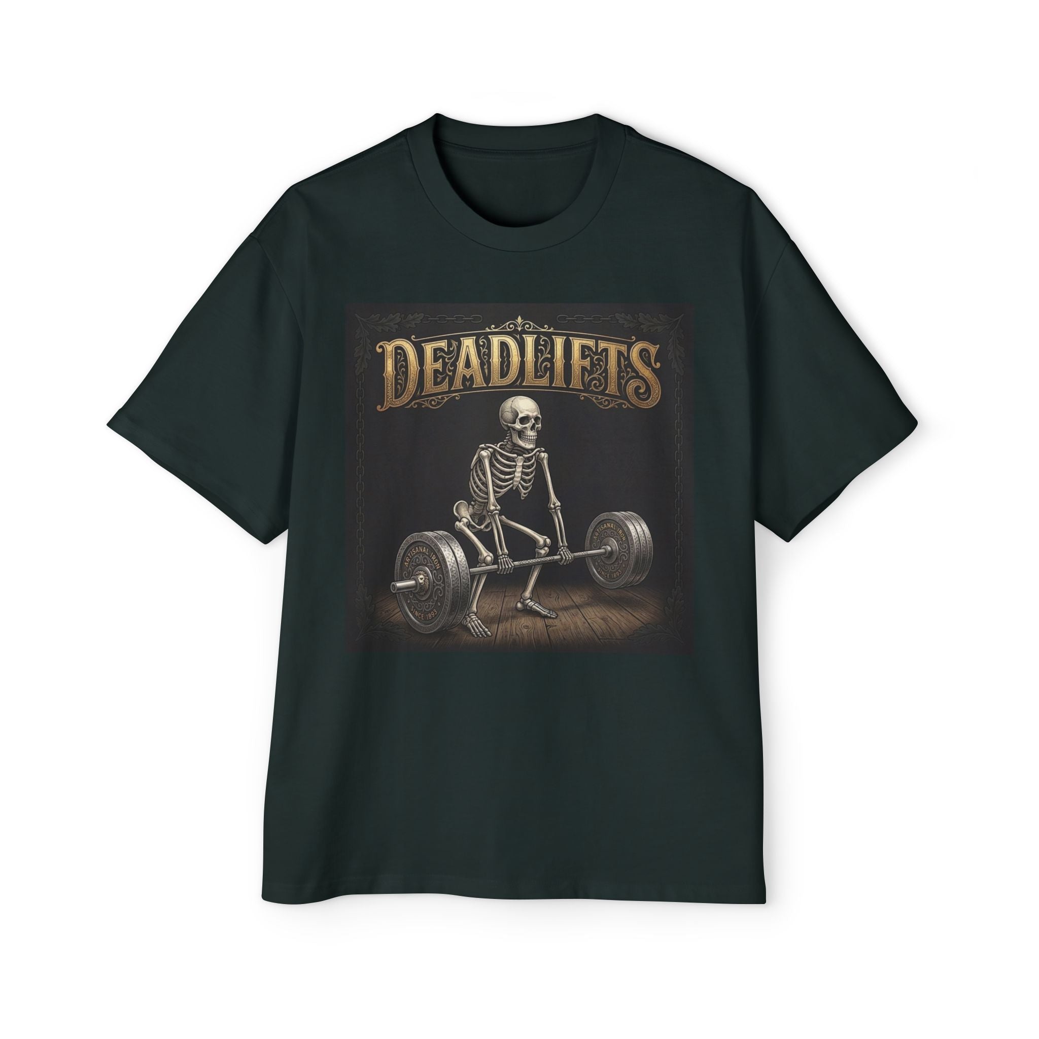Deadlifts Skeleton Tee — Vintage Weightlifting Shirt