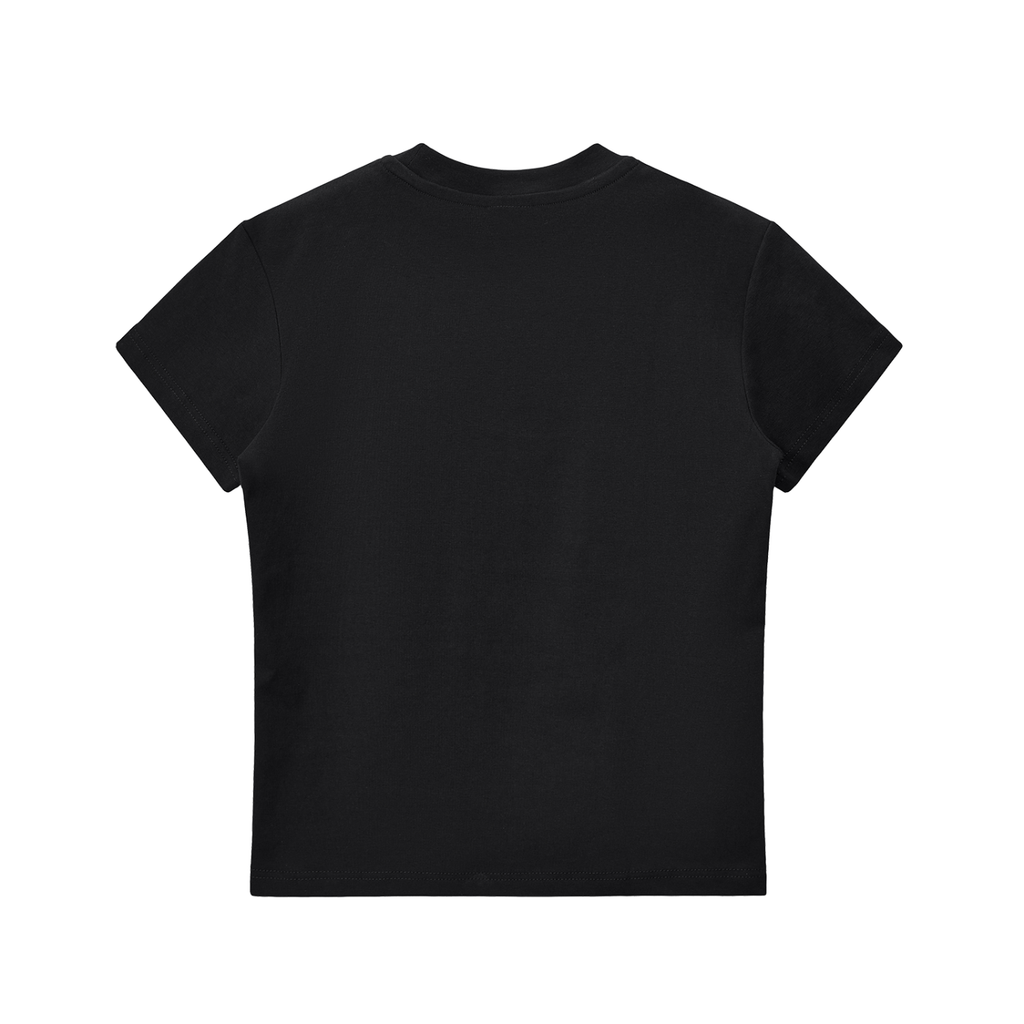 Womens 'SEEN NOT SEEKING' Essential Bodycon Crewneck Tee